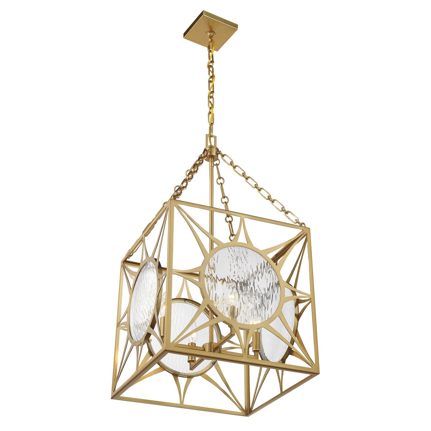 Savoy House - 3-5063-4-322 - Four Light Pendant - Balfour - Warm Brass