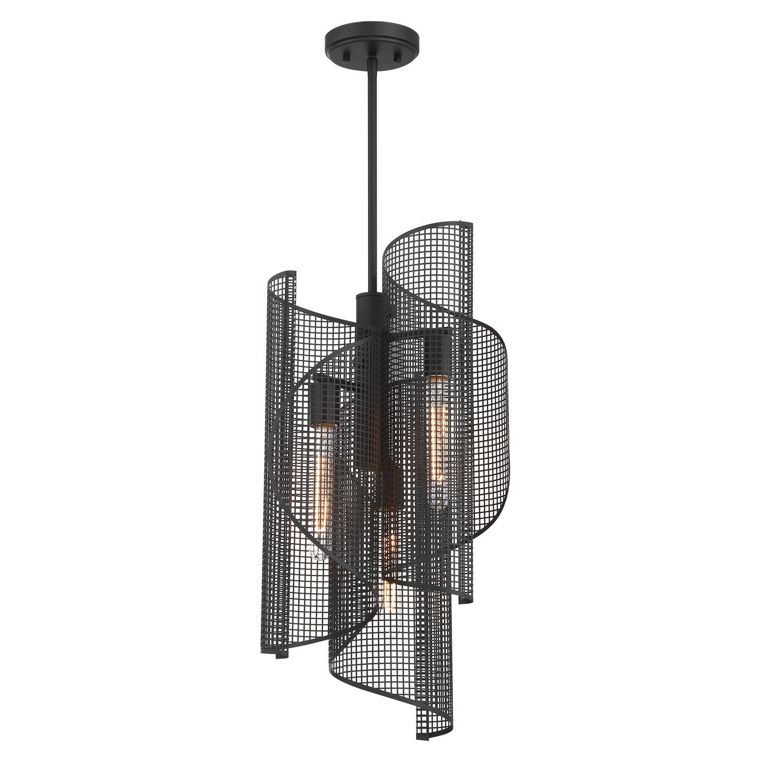 Savoy House - 3-8033-3-89 - Three Light Pendant - Hillbourne - Matte Black