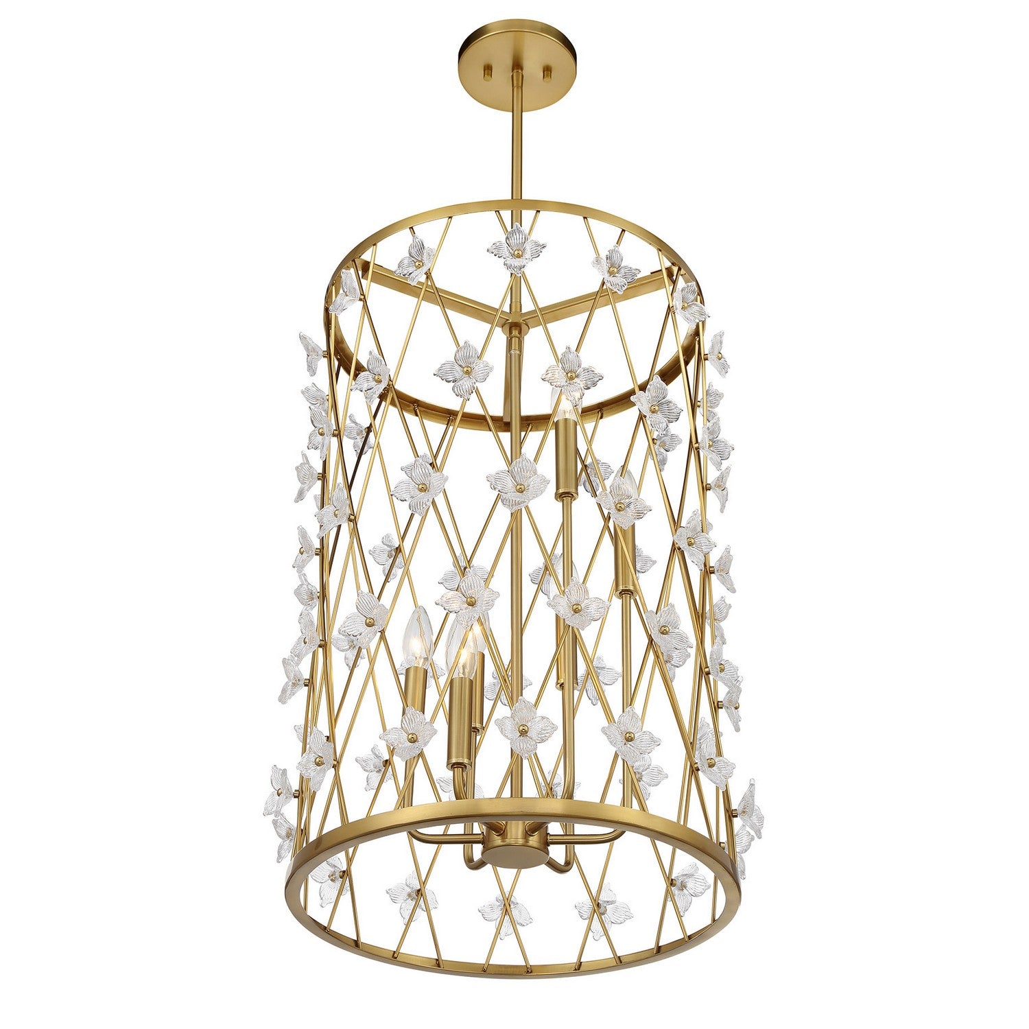 Savoy House - 3-8412-6-322 - Six Light Pendant - Bailey - Warm Brass