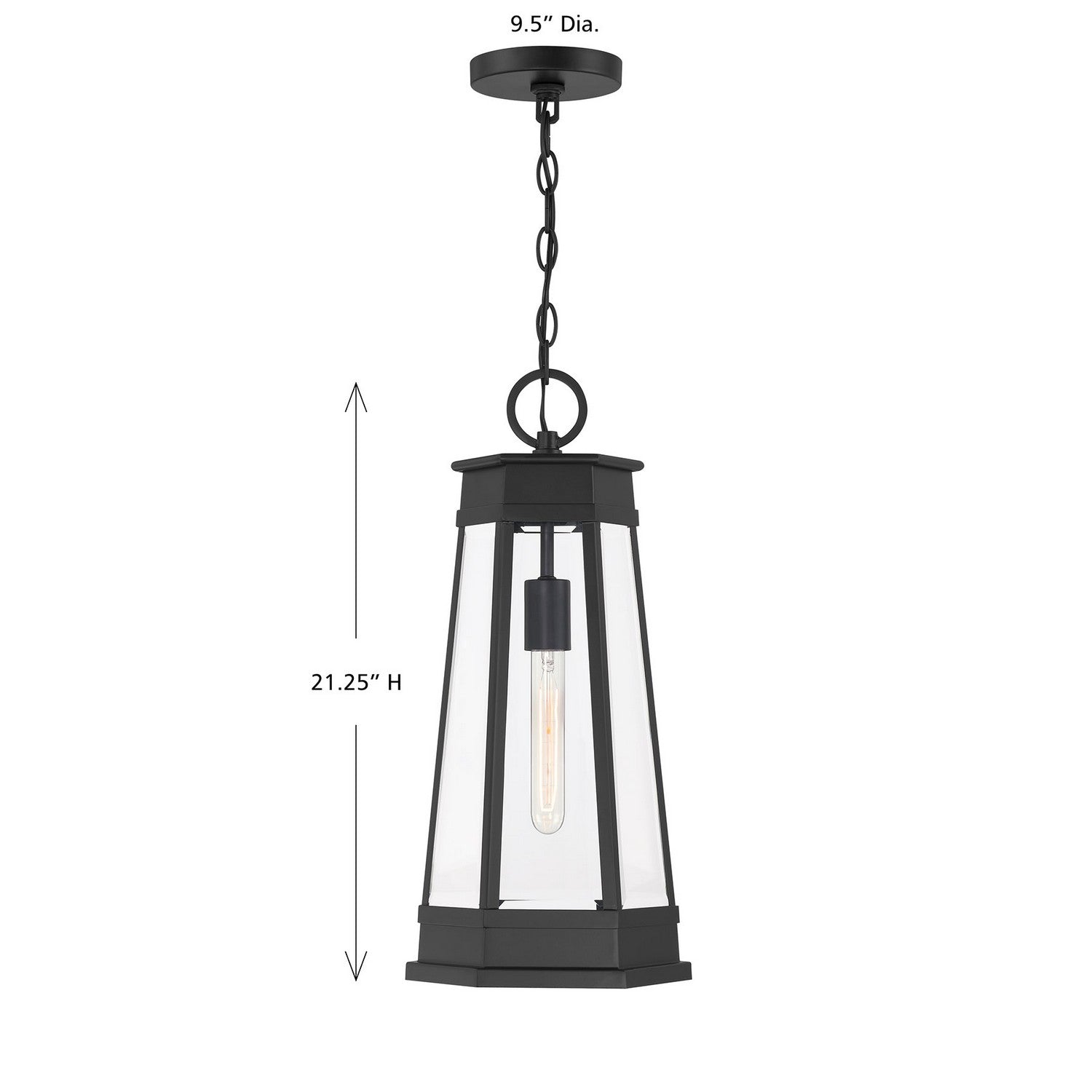 Savoy House - 5-208-BK - One Light Outdoor Hanging Lantern - Payne - Matte Black