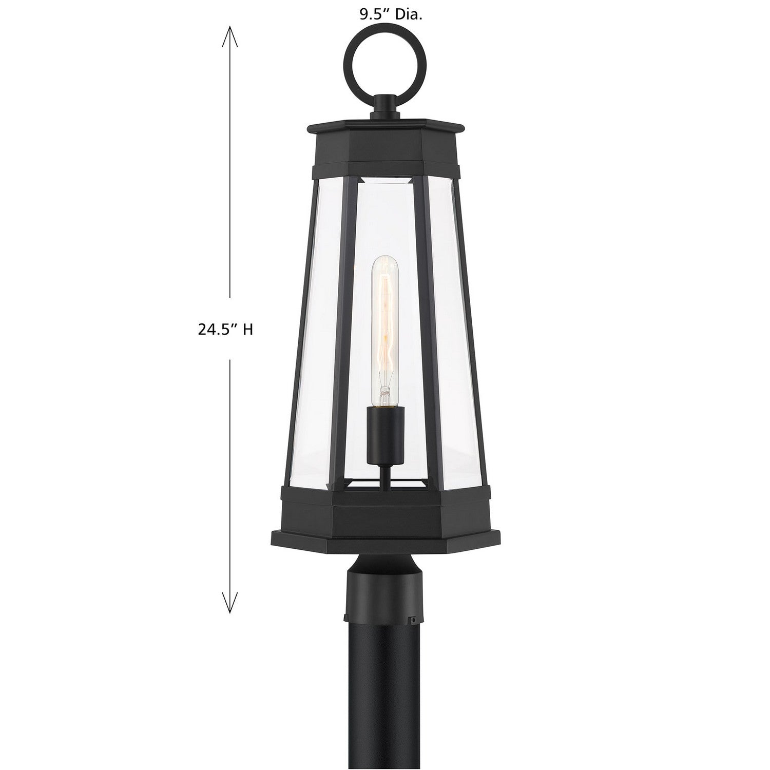 Savoy House - 5-209-BK - One Light Outdoor Post Lantern - Payne - Matte Black