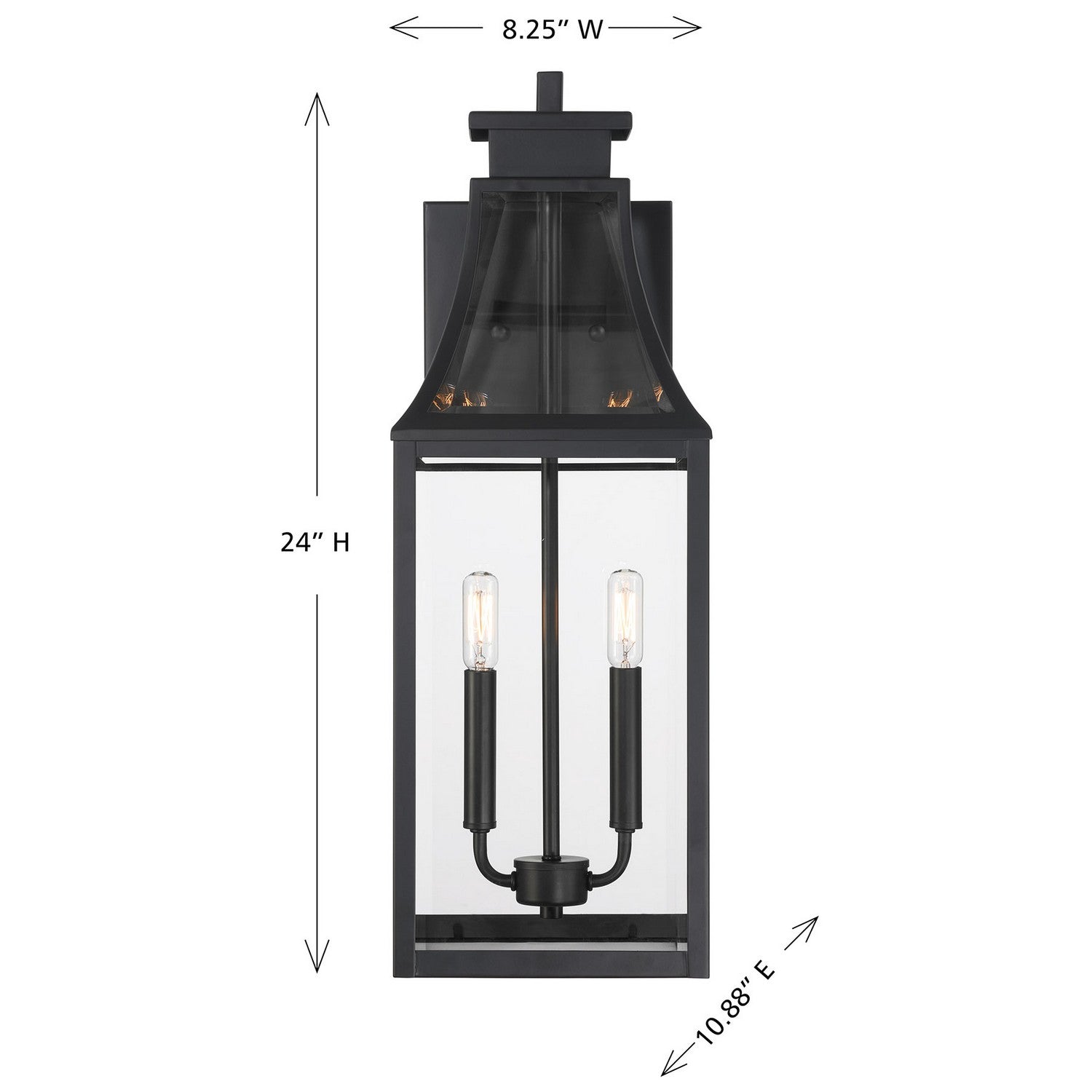 Savoy House - 5-607-BK - Two Light Outdoor Wall Lantern - Emery - Matte Black