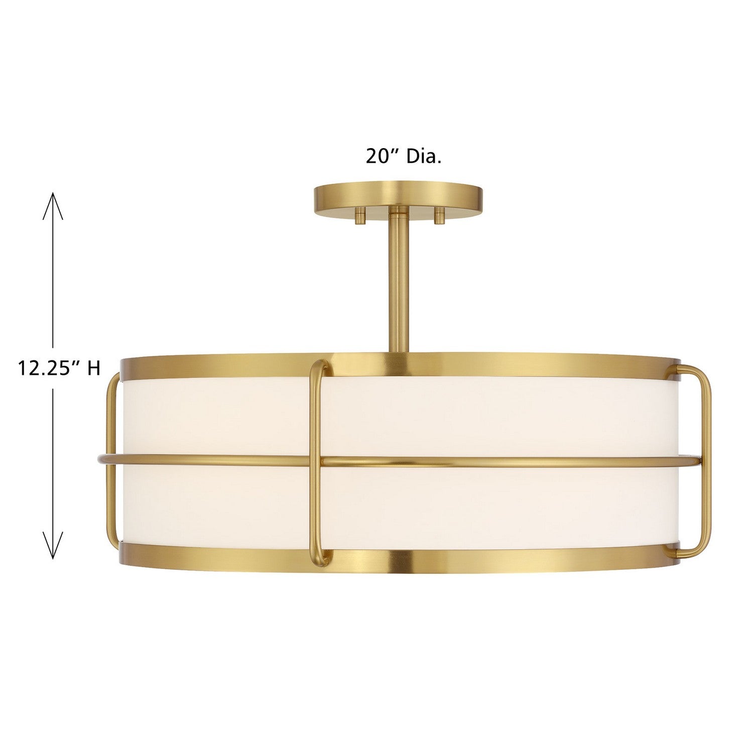 Savoy House - 6-4193-4-322 - Four Light Semi-Flush Mount - Chauncey - Warm Brass