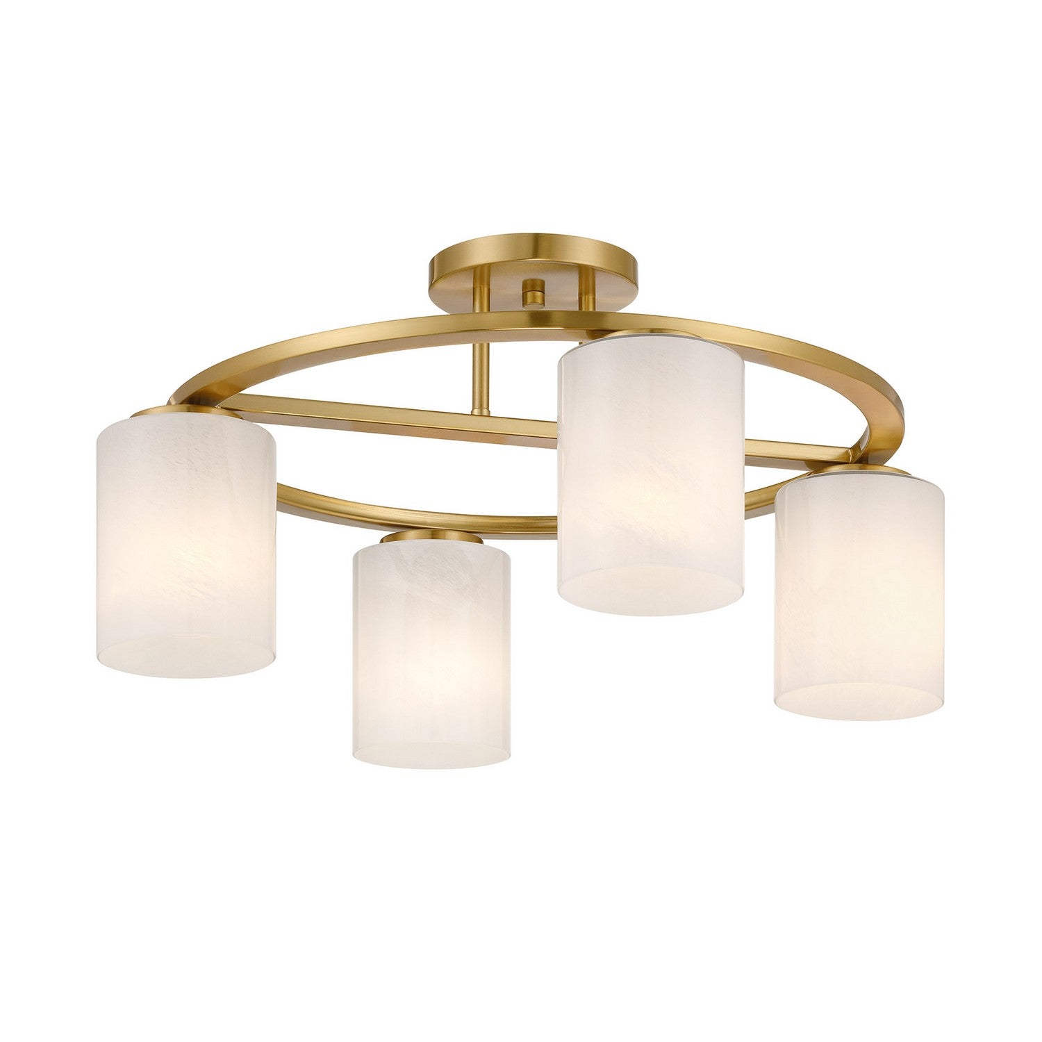 Savoy House - 6-4693-4-322 - Four Light Semi-Flush Mount - Herron - Warm Brass