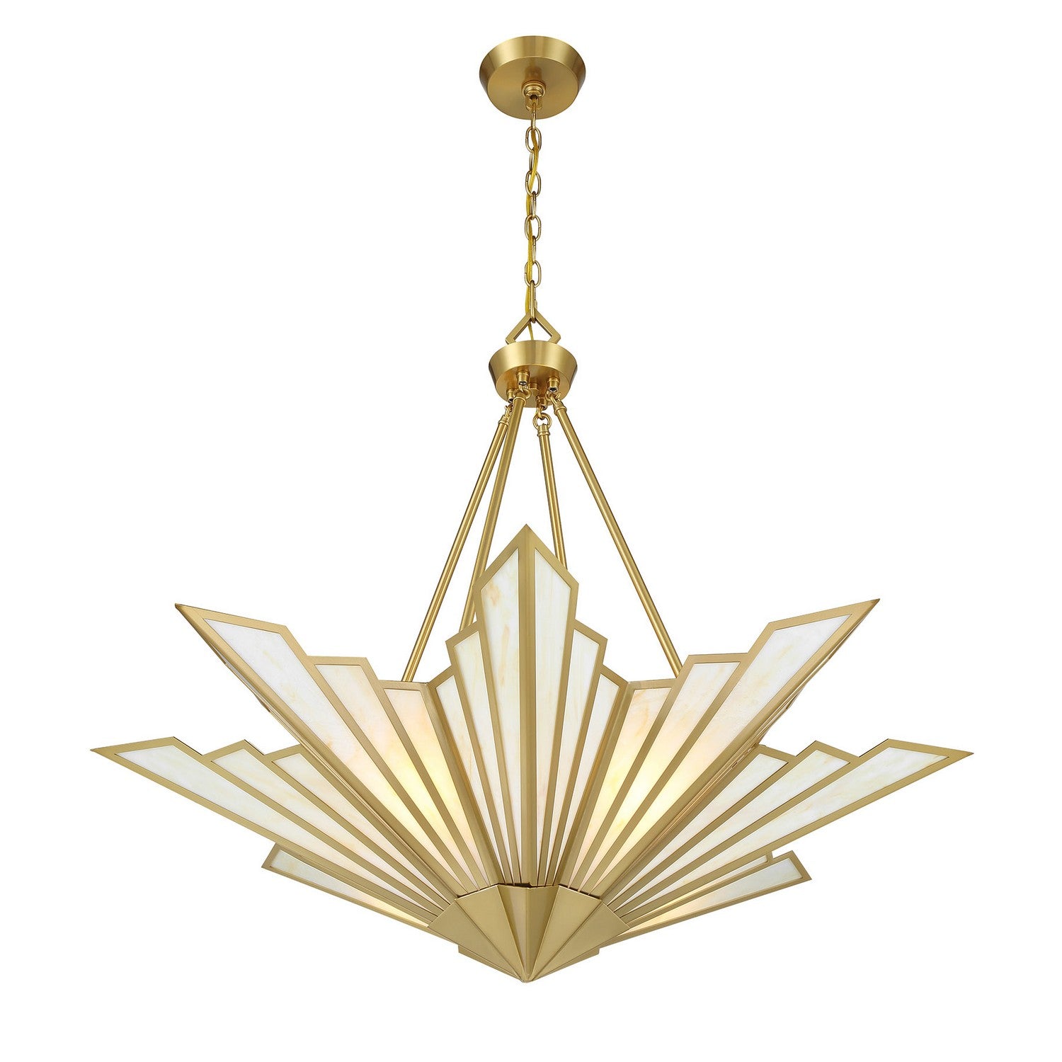 Savoy House - 7-1038-4-322 - Four Light Pendant - Rivage - Warm Brass
