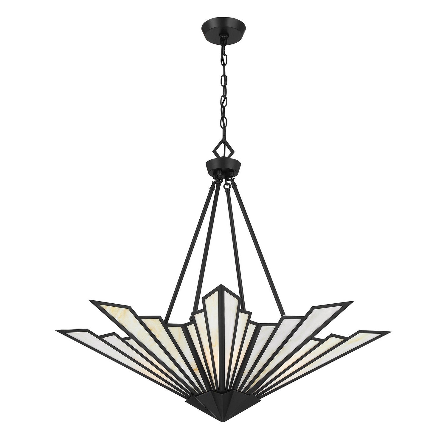 Savoy House - 7-1038-4-89 - Four Light Pendant - Rivage - Matte Black