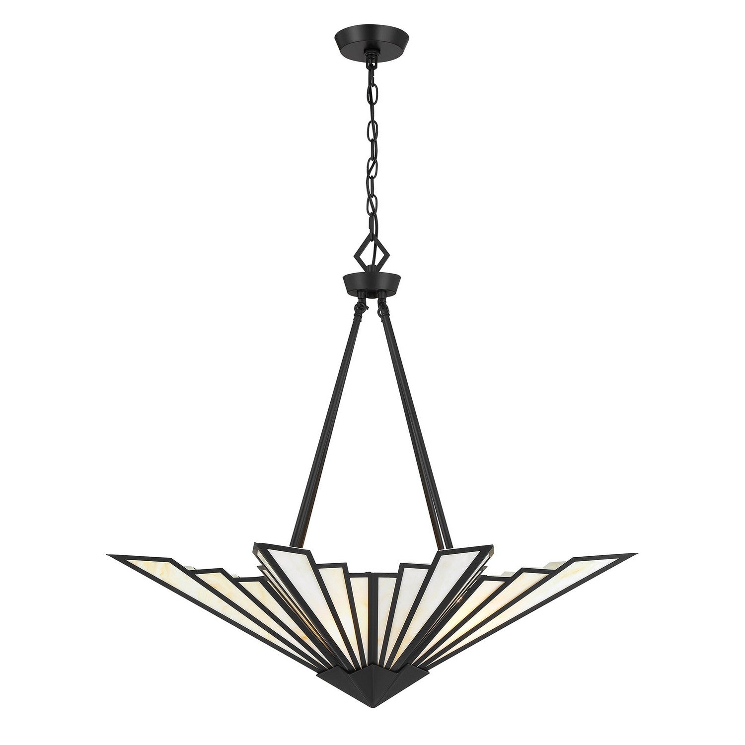 Savoy House - 7-1038-4-89 - Four Light Pendant - Rivage - Matte Black
