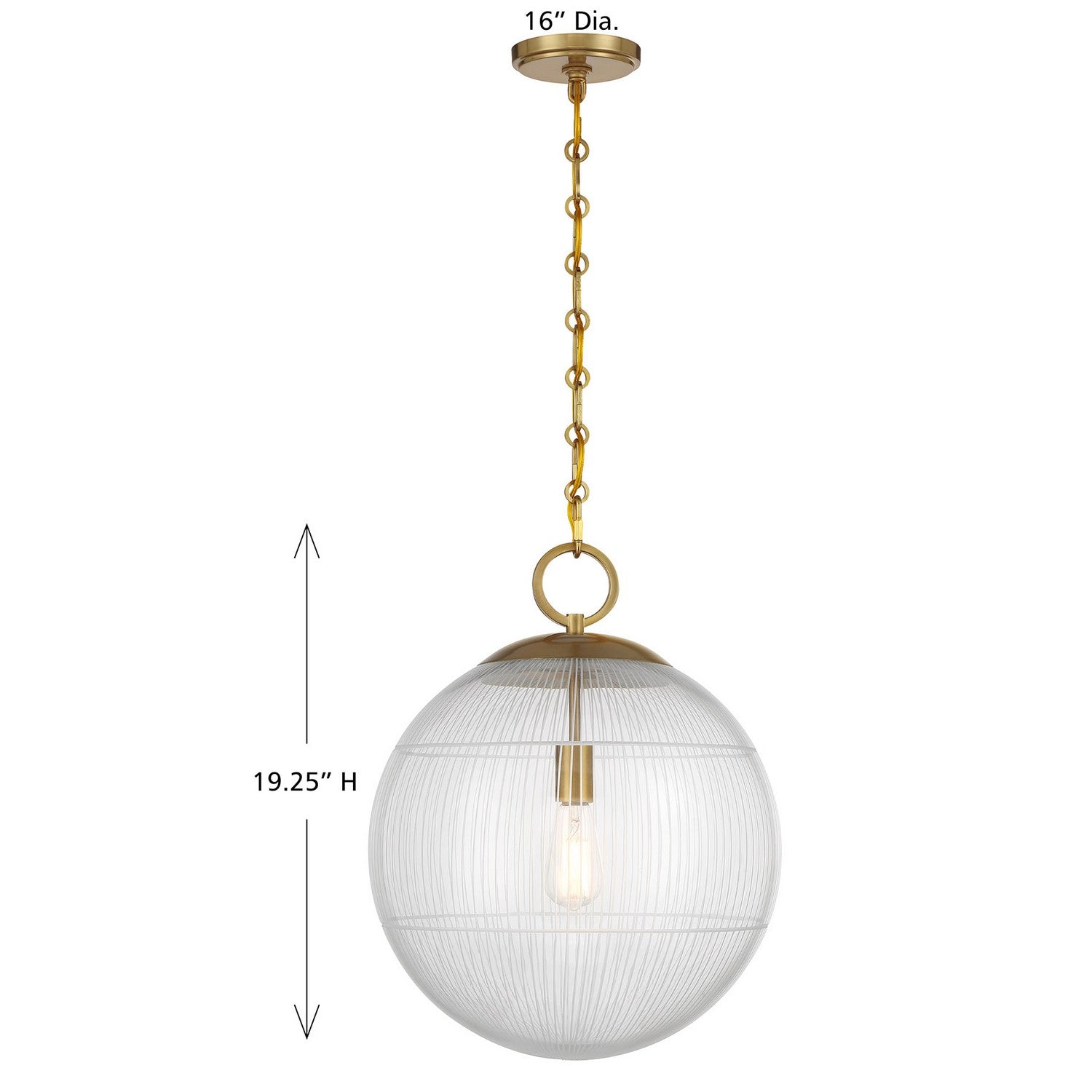 Savoy House - 7-1840-1-322 - One Light Pendant - Cabot - Warm Brass