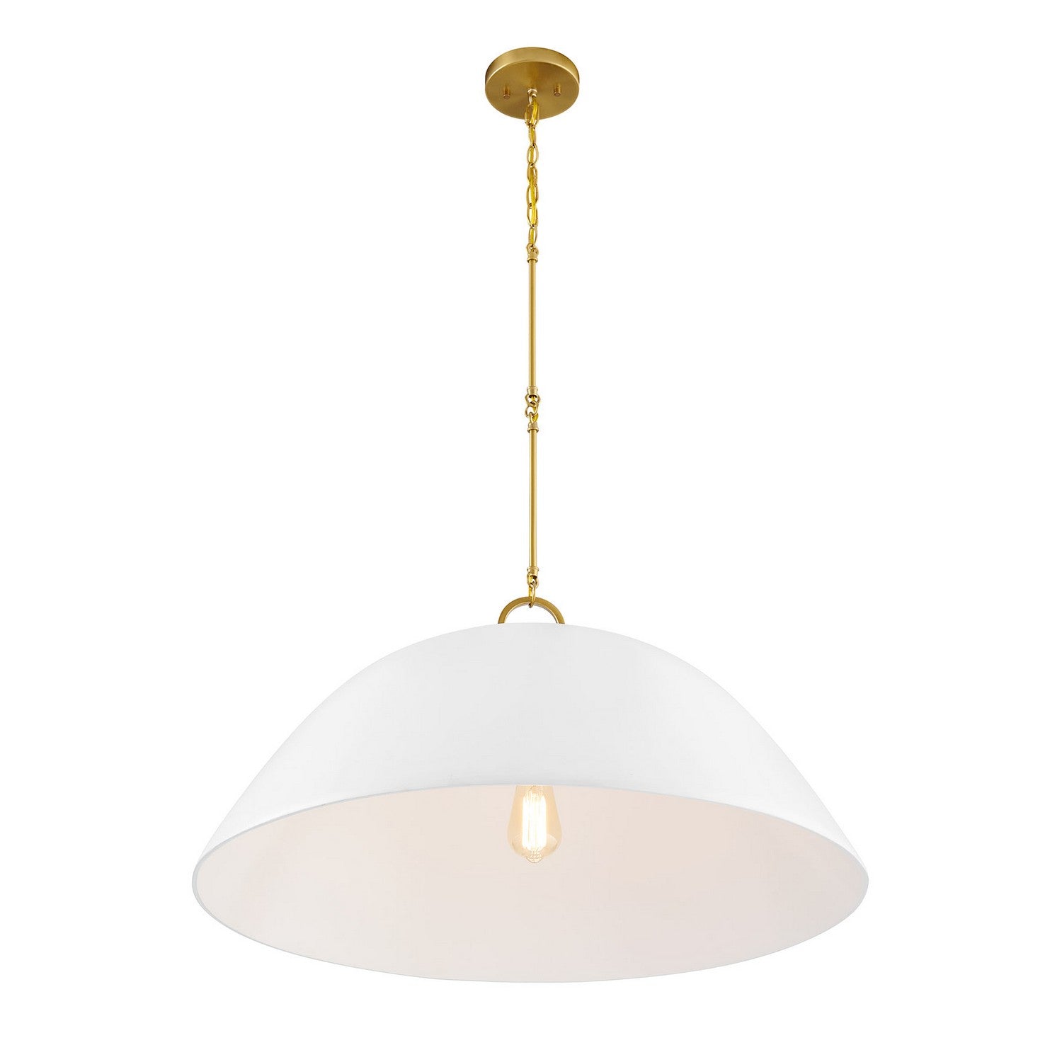 Savoy House - 7-2918-1-157 - One Light Pendant - Alta - White Bisque and Brass