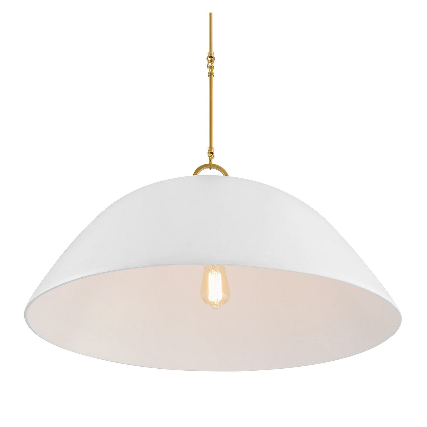 Savoy House - 7-2918-1-157 - One Light Pendant - Alta - White Bisque and Brass