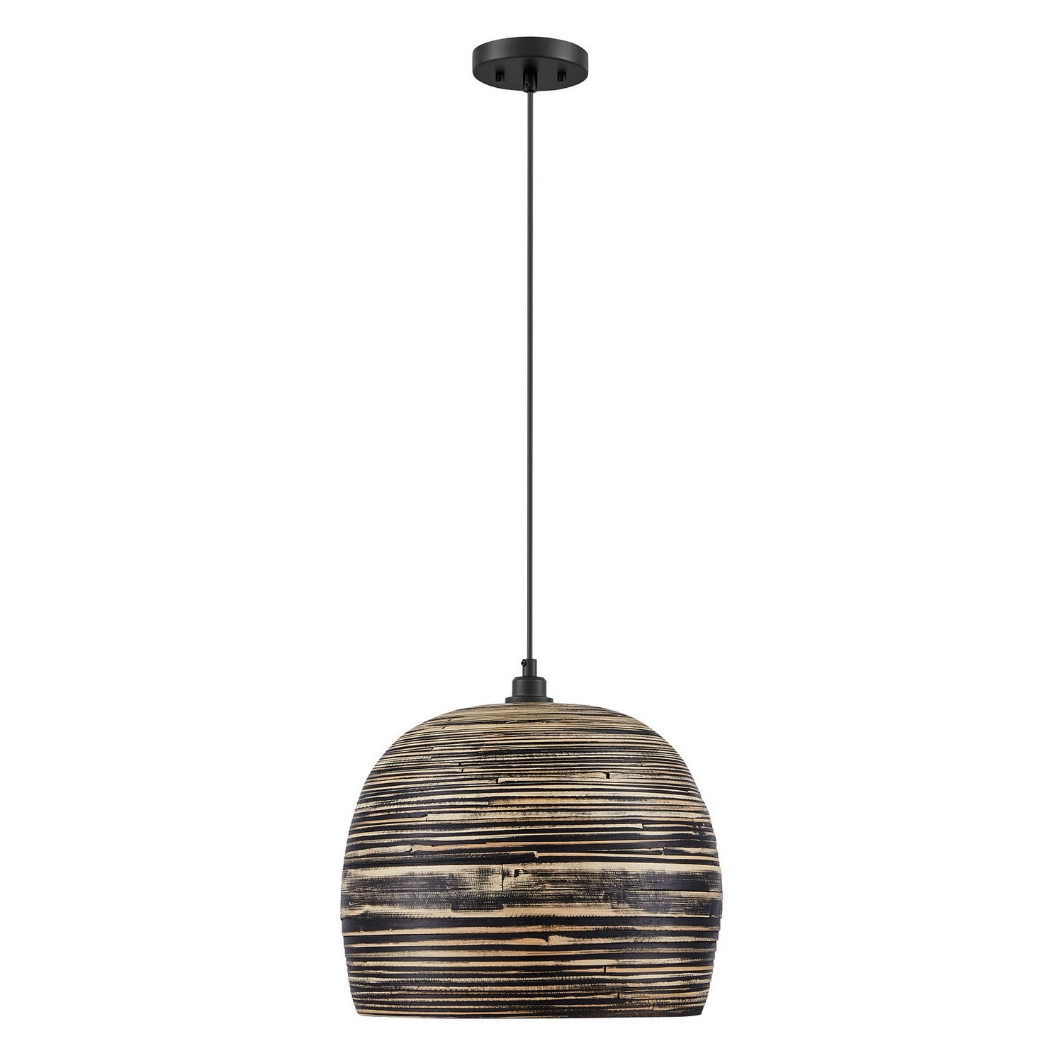 Savoy House - 7-3096-1-202 - One Light Pendant - Jamsen - Black Bamboo