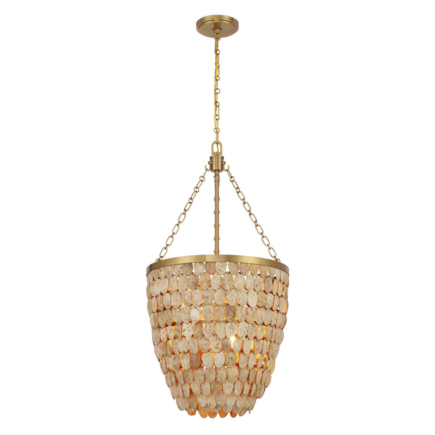 Savoy House - 7-7560-4-322 - Four Light Pendant - Catalan - Warm Brass