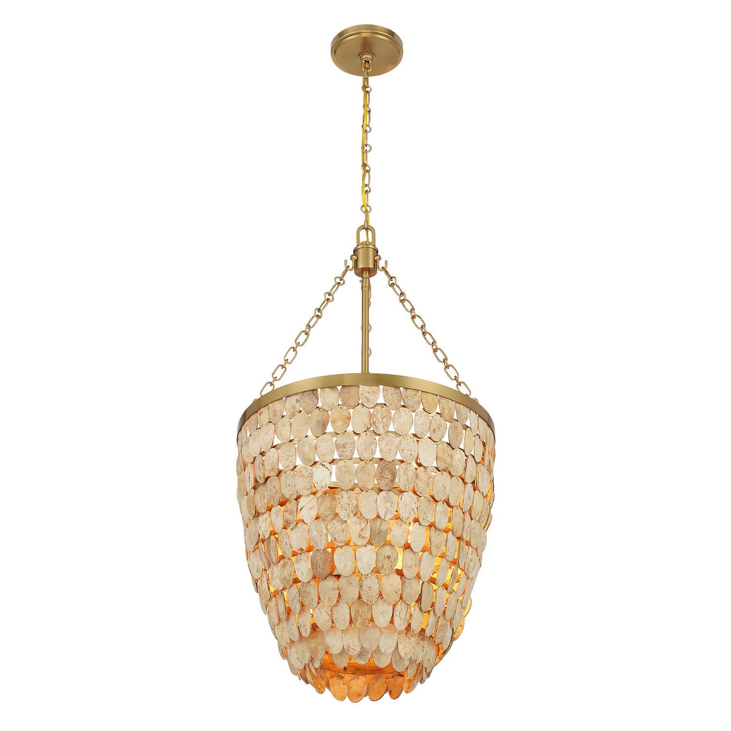 Savoy House - 7-7560-4-322 - Four Light Pendant - Catalan - Warm Brass