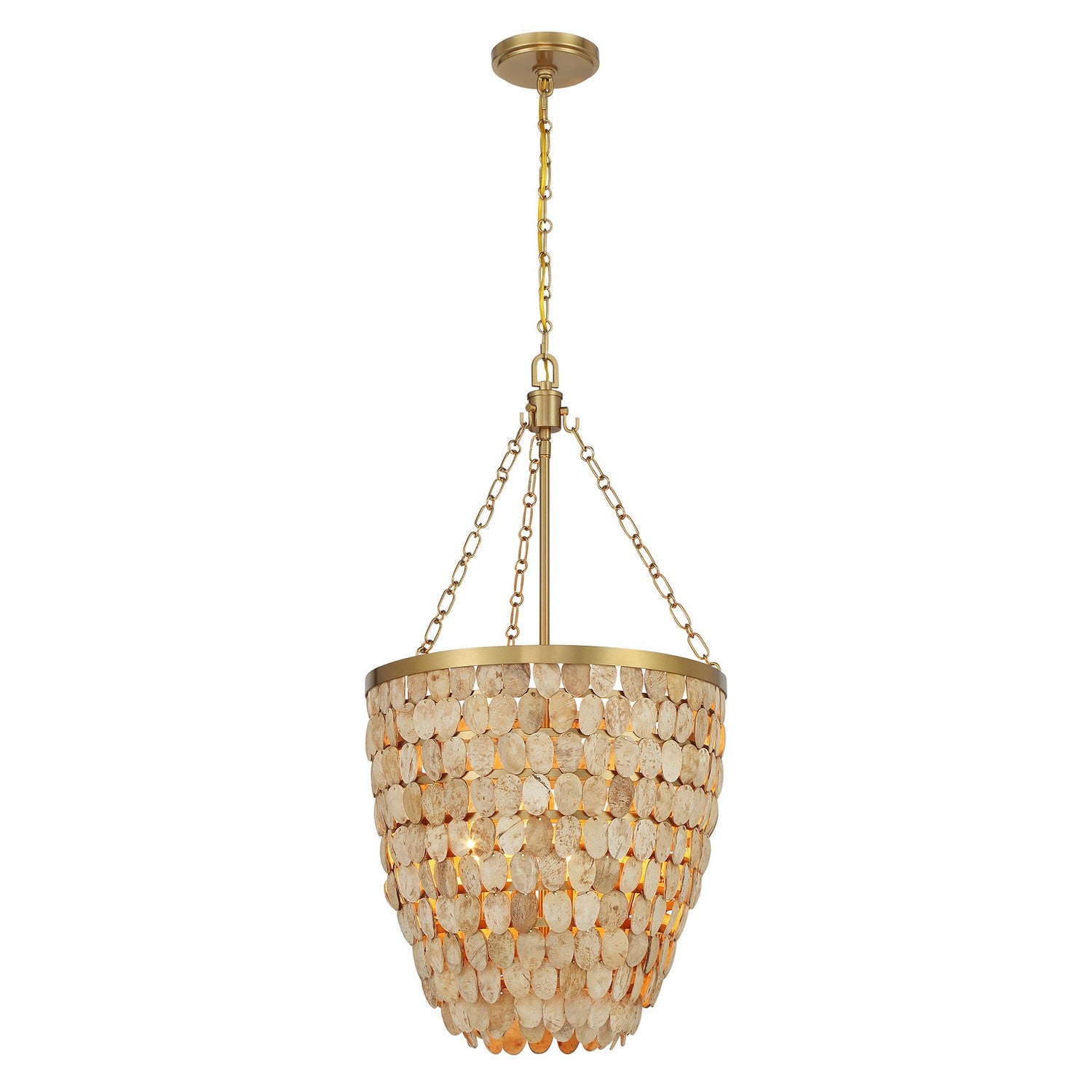 Savoy House - 7-7560-4-322 - Four Light Pendant - Catalan - Warm Brass