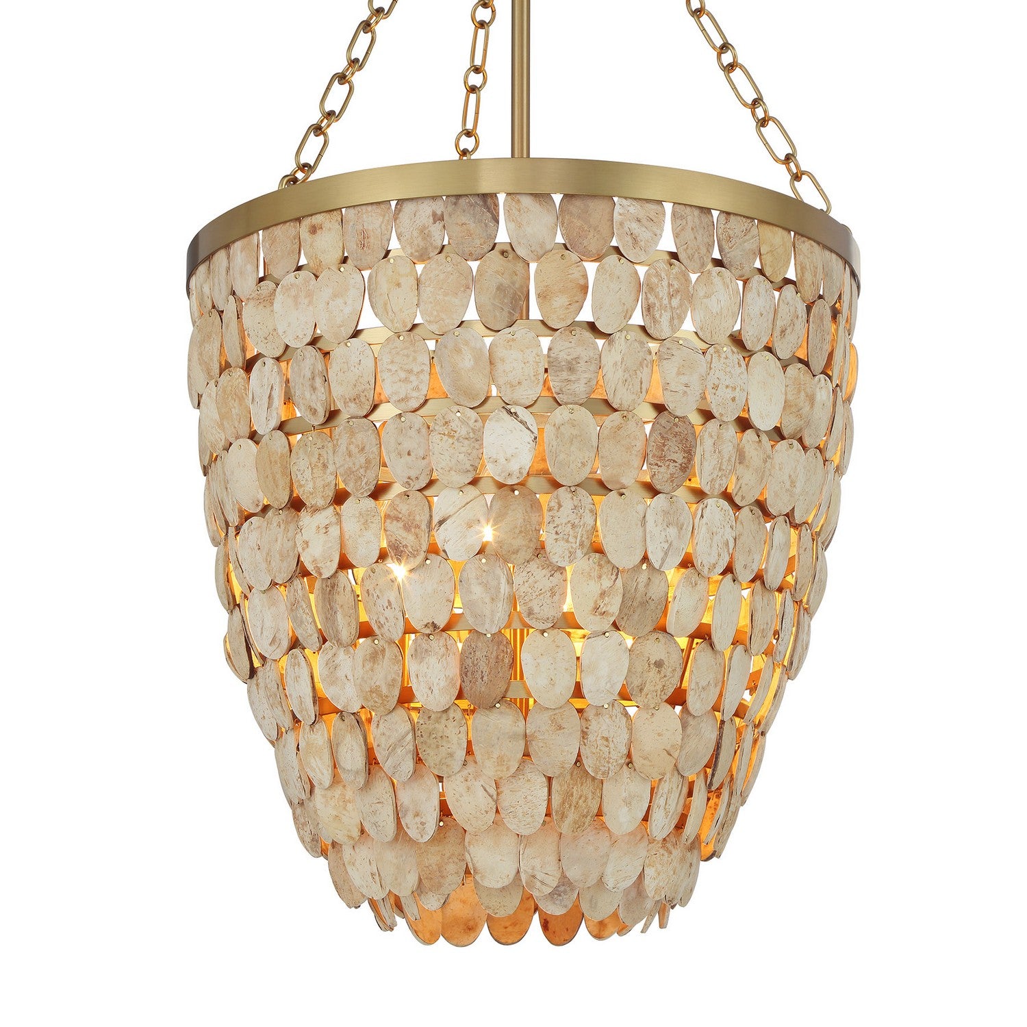 Savoy House - 7-7560-4-322 - Four Light Pendant - Catalan - Warm Brass