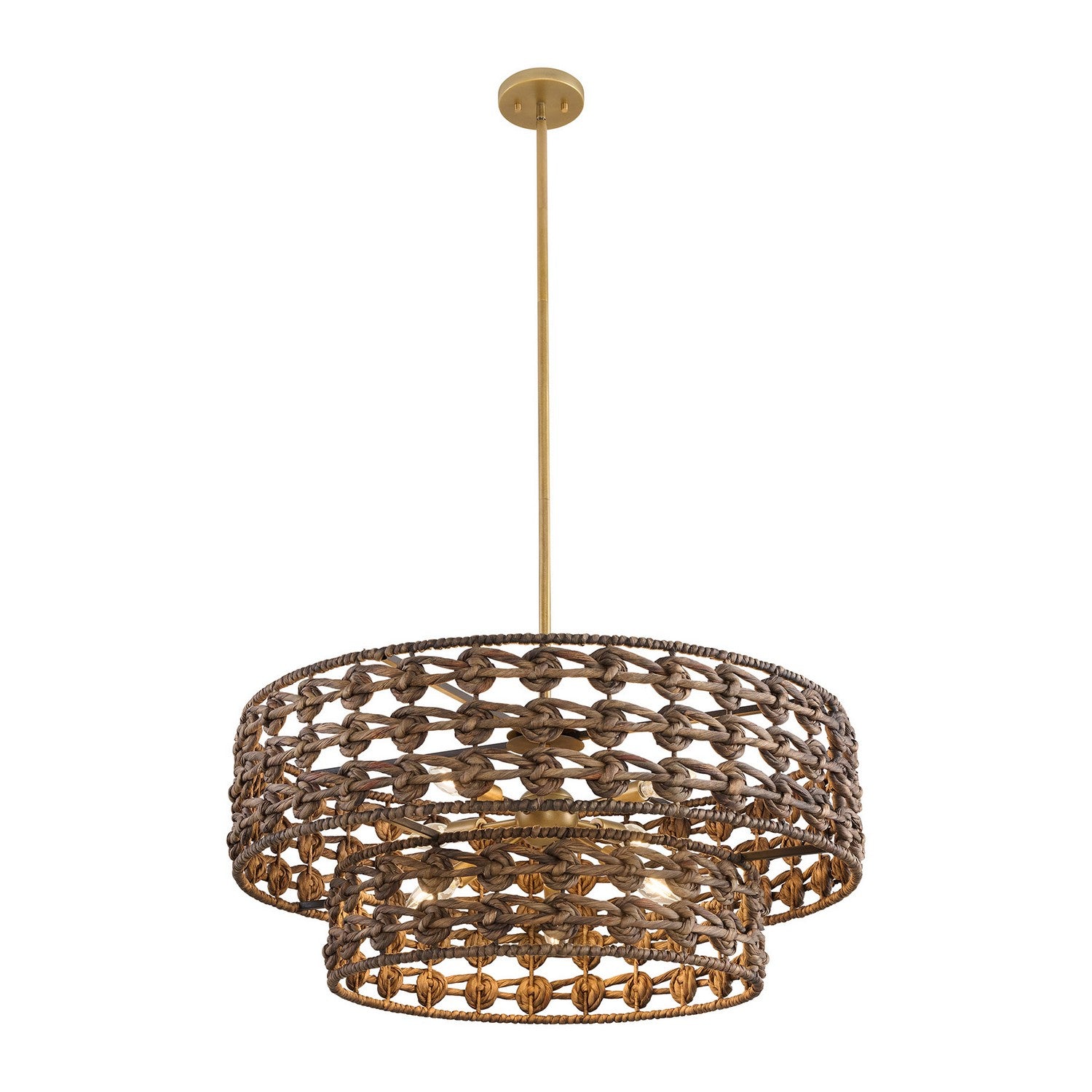 Savoy House - 7-9284-7-220 - Seven Light Pendant - Silencio - Riviera Brass
