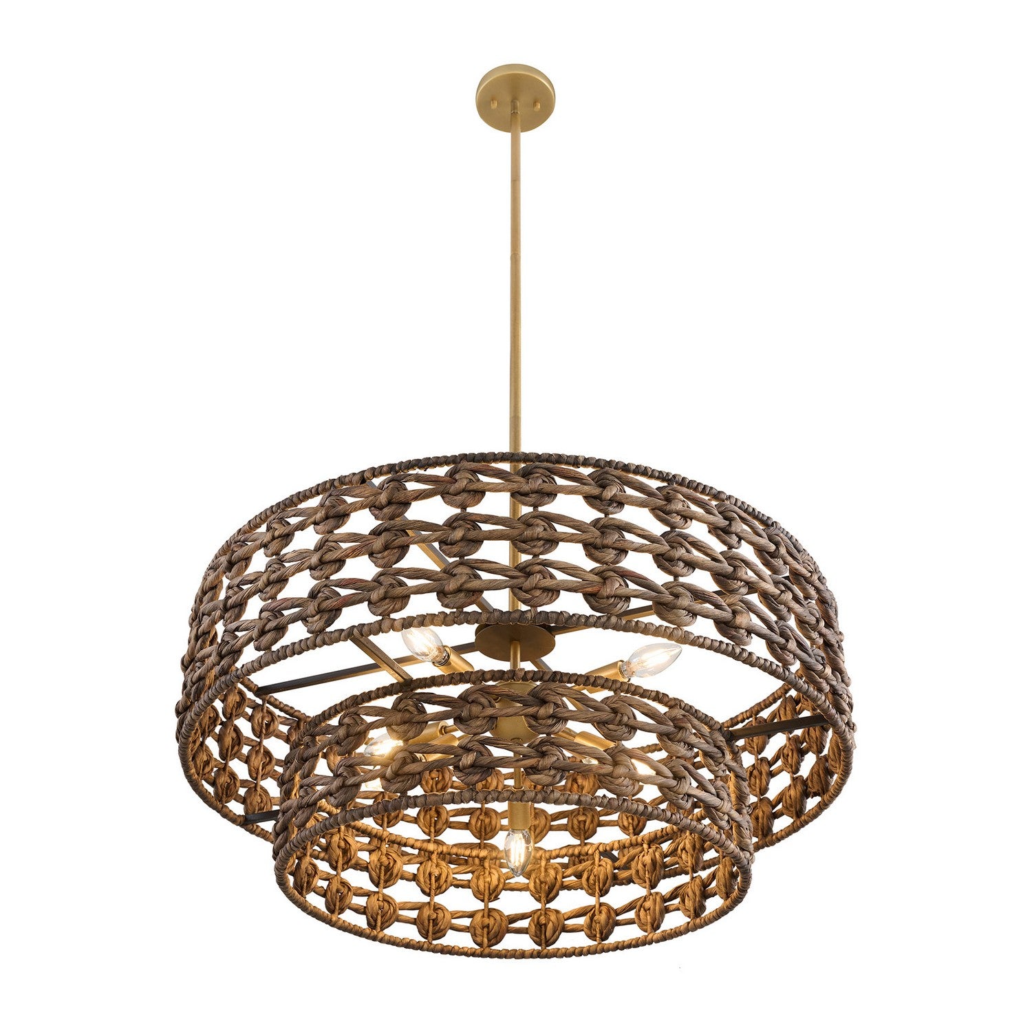 Savoy House - 7-9284-7-220 - Seven Light Pendant - Silencio - Riviera Brass