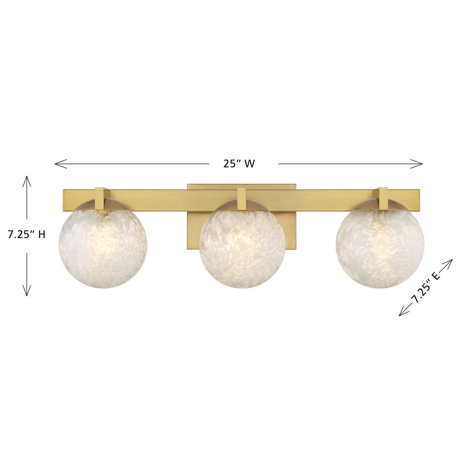 Savoy House - 8-1017-3-322 - Three Light Bathroom Vanity - Darien - Warm Brass