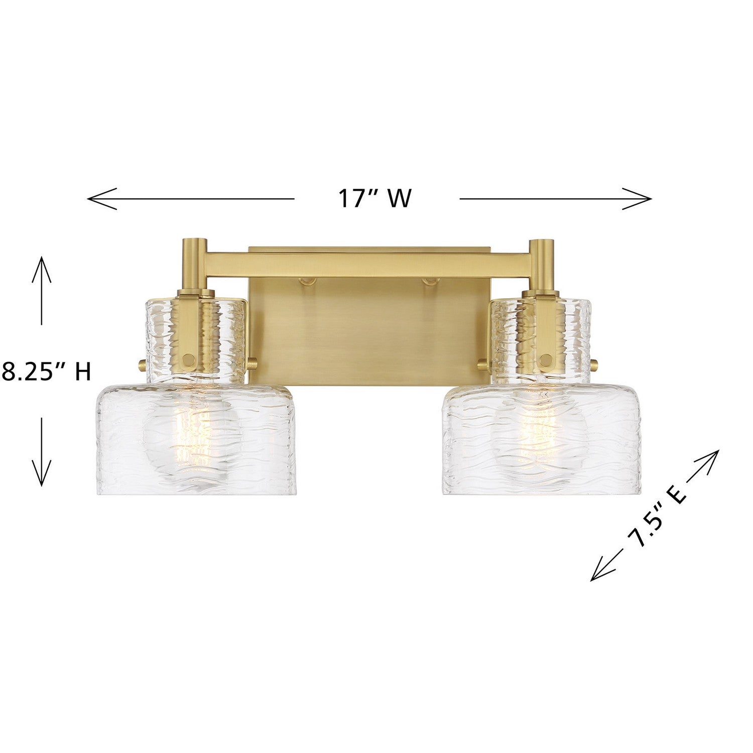 Savoy House - 8-1030-2-322 - Two Light Bathroom Vanity - Dover - Warm Brass