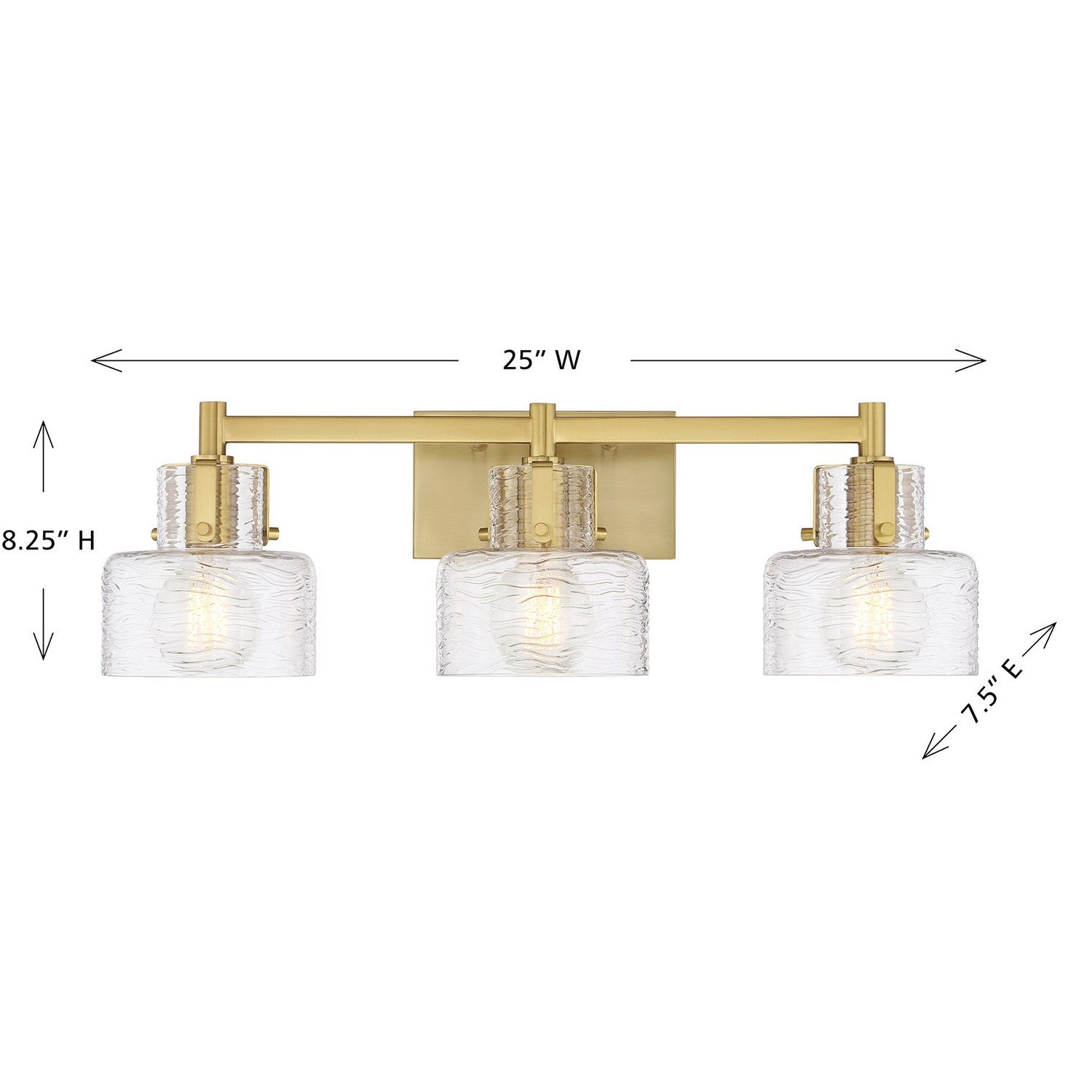 Savoy House - 8-1030-3-322 - Three Light Bathroom Vanity - Dover - Warm Brass