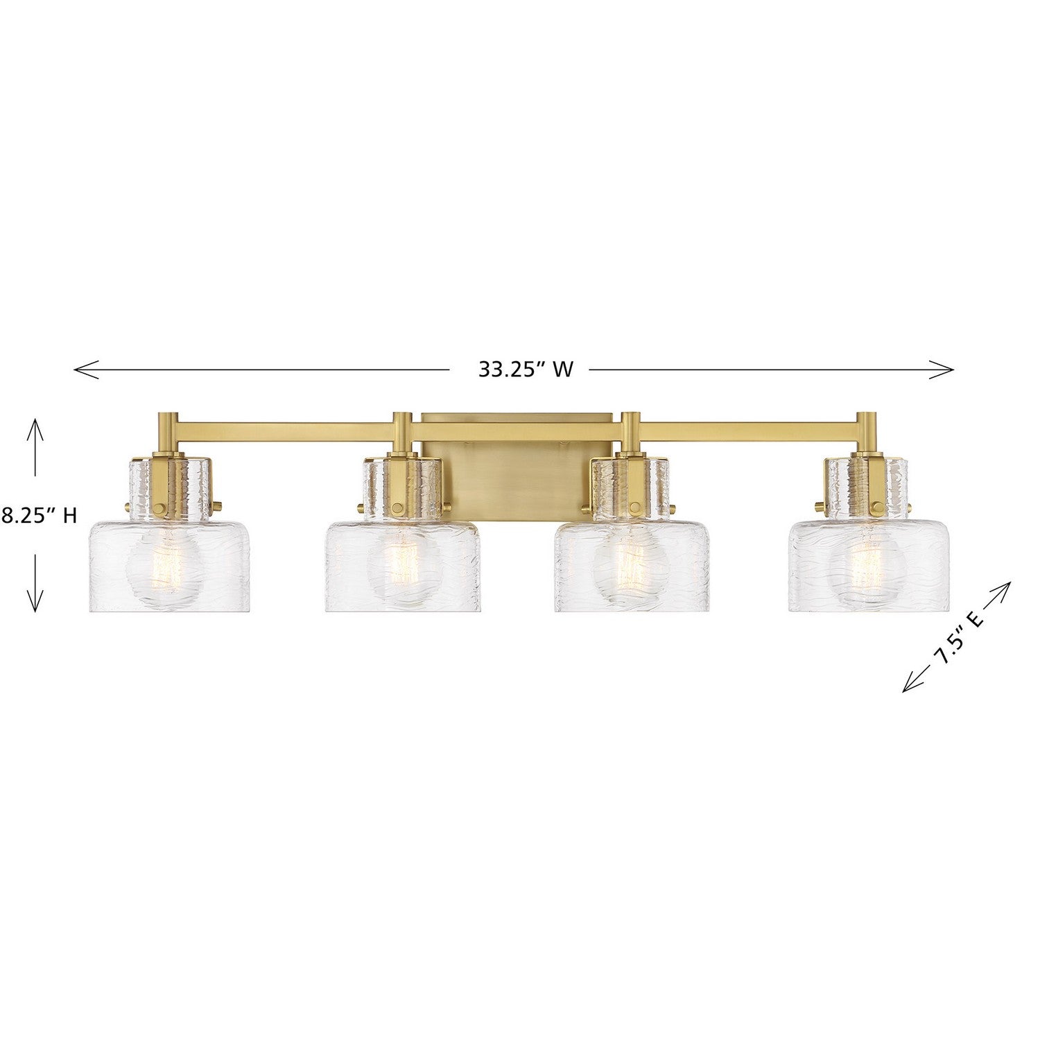 Savoy House - 8-1030-4-322 - Four Light Bathroom Vanity - Dover - Warm Brass
