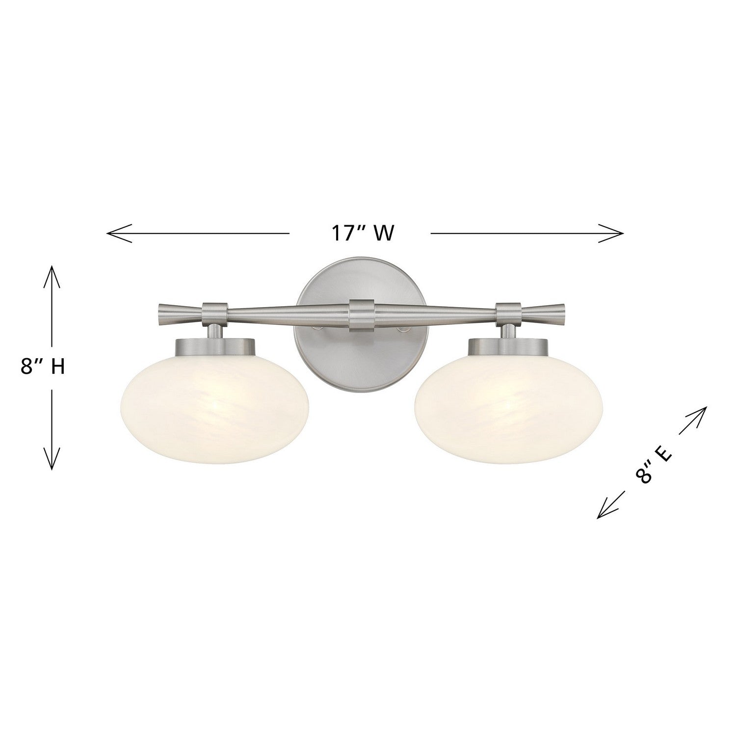 Savoy House - 8-1050-2-SN - Two Light Bathroom Vanity - Barrow - Satin Nickel