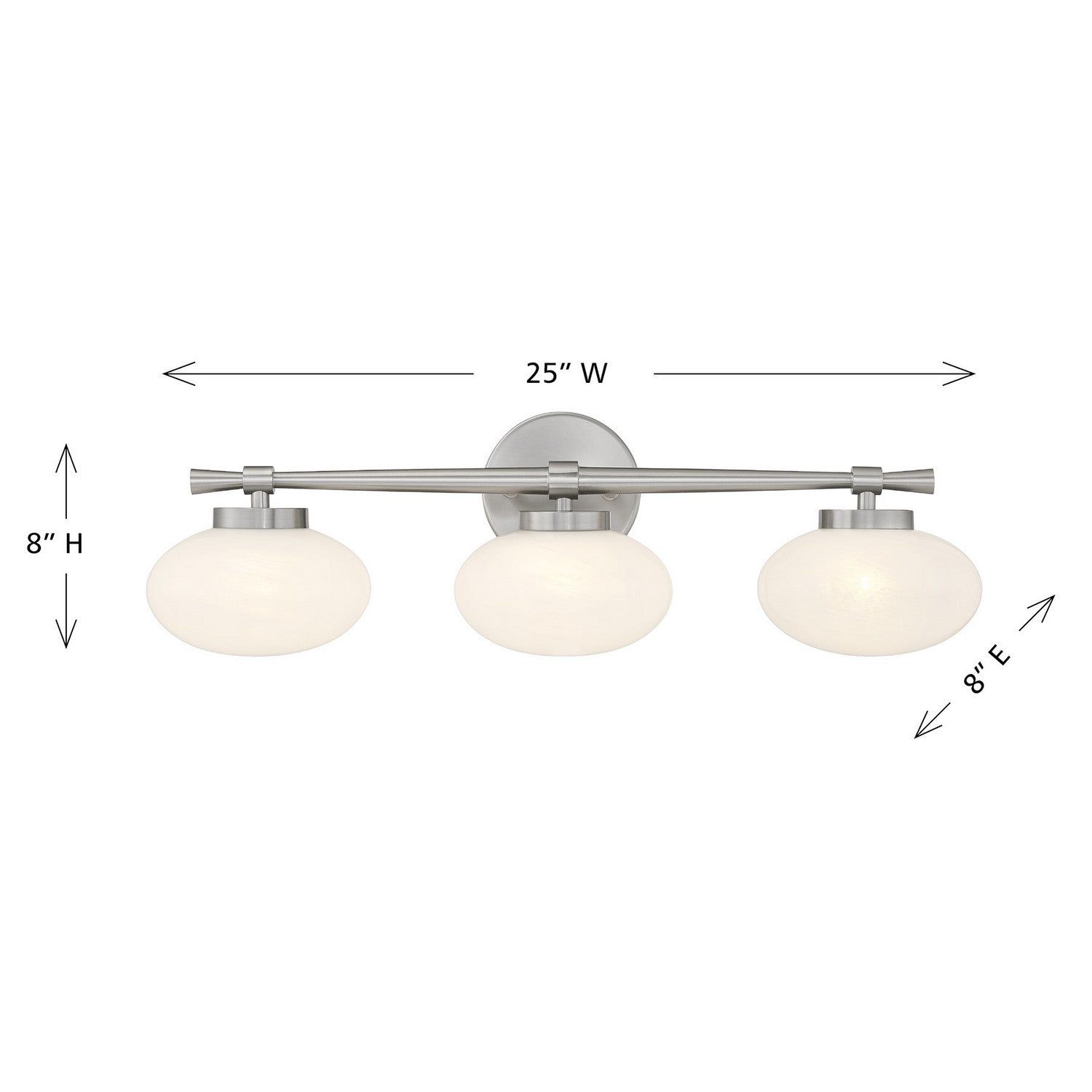 Savoy House - 8-1050-3-SN - Three Light Bathroom Vanity - Barrow - Satin Nickel