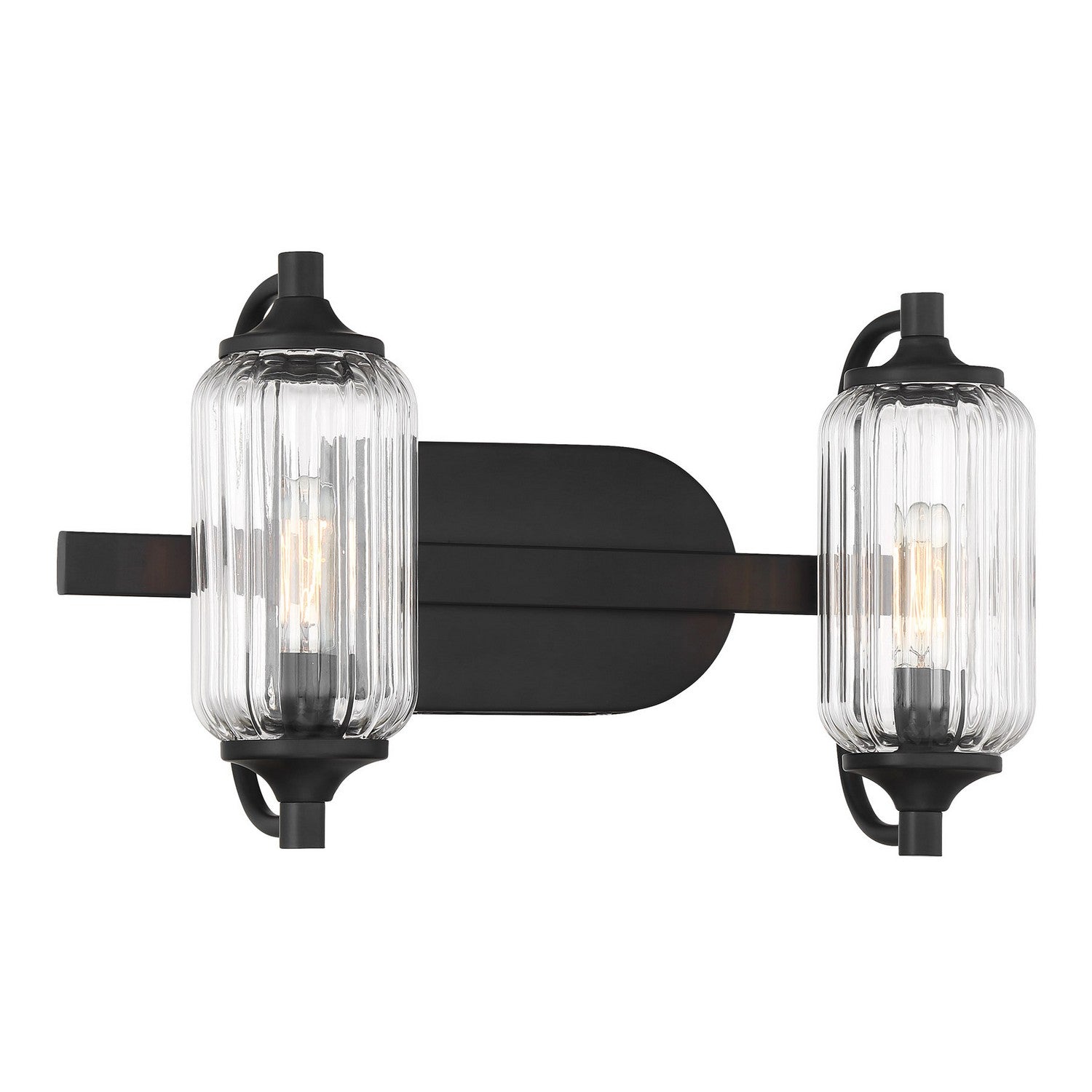 Savoy House - 8-3024-2-BK - Two Light Bathroom Vanity - Holton - Matte Black