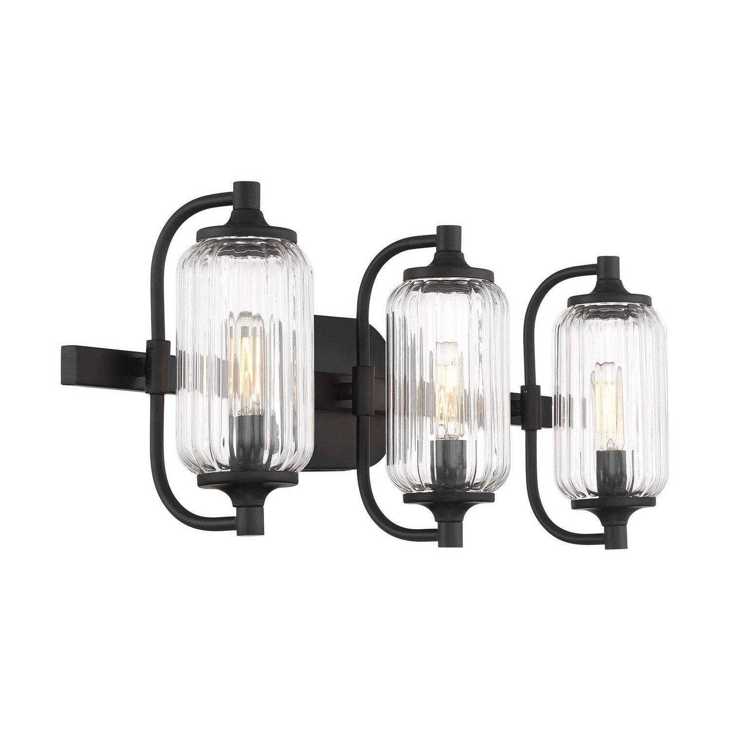 Savoy House - 8-3024-3-BK - Three Light Bathroom Vanity - Holton - Matte Black