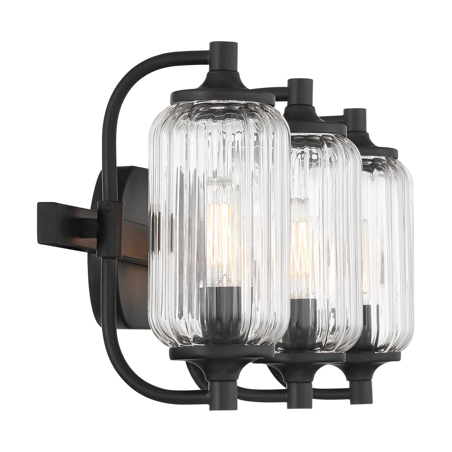 Savoy House - 8-3024-3-BK - Three Light Bathroom Vanity - Holton - Matte Black