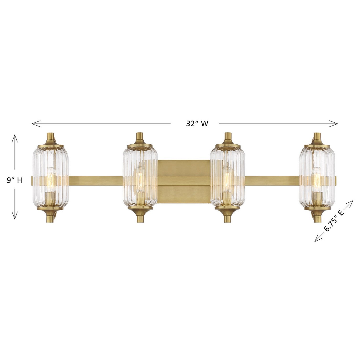 Savoy House - 8-3024-4-322 - Four Light Bathroom Vanity - Holton - Warm Brass
