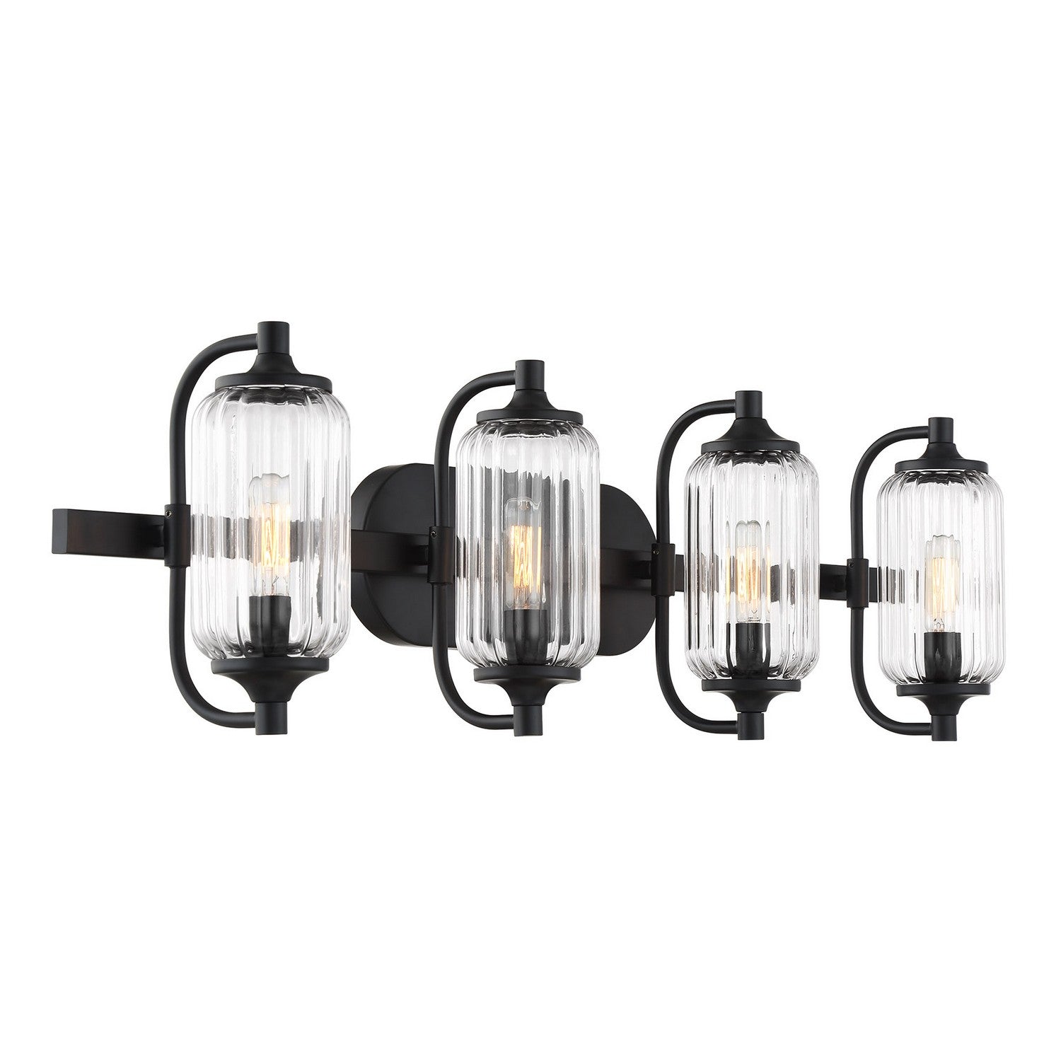 Savoy House - 8-3024-4-BK - Four Light Bathroom Vanity - Holton - Matte Black