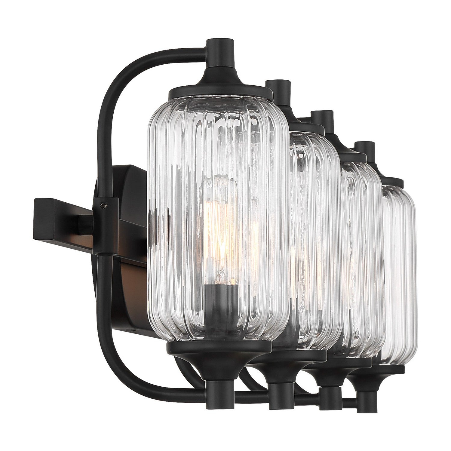 Savoy House - 8-3024-4-BK - Four Light Bathroom Vanity - Holton - Matte Black