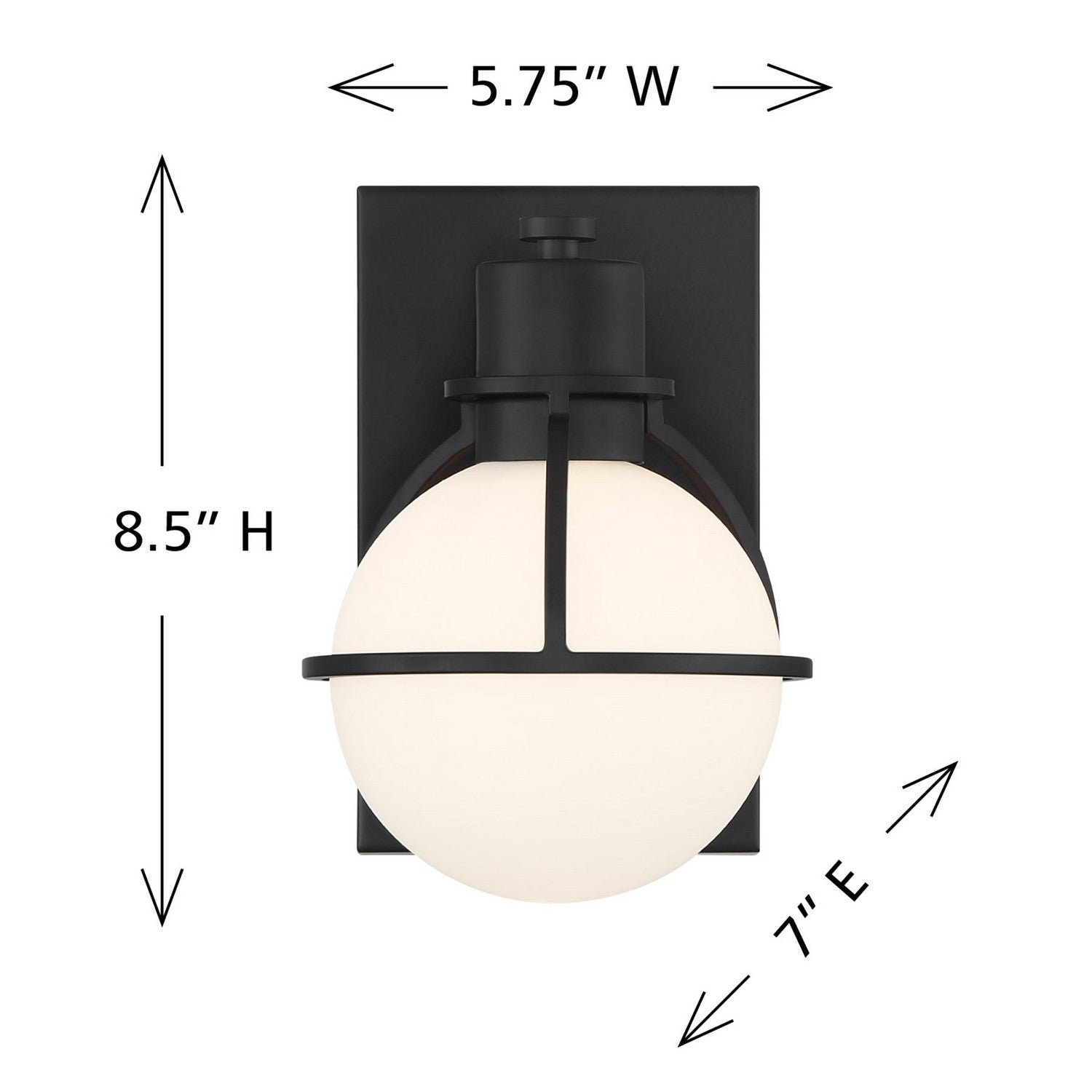 Savoy House - 9-1060-1-BK - One Light Wall Sconce - Pierce - Matte Black