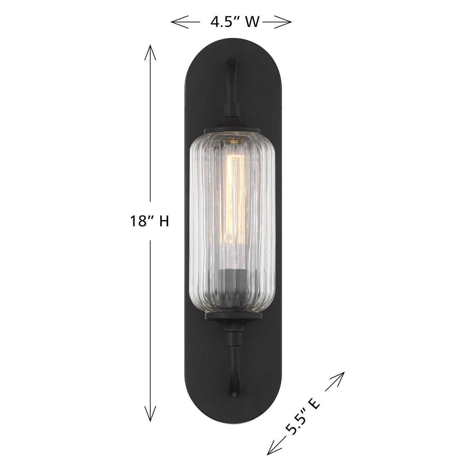 Savoy House - 9-3024-1-BK - One Light Wall Sconce - Holton - Matte Black