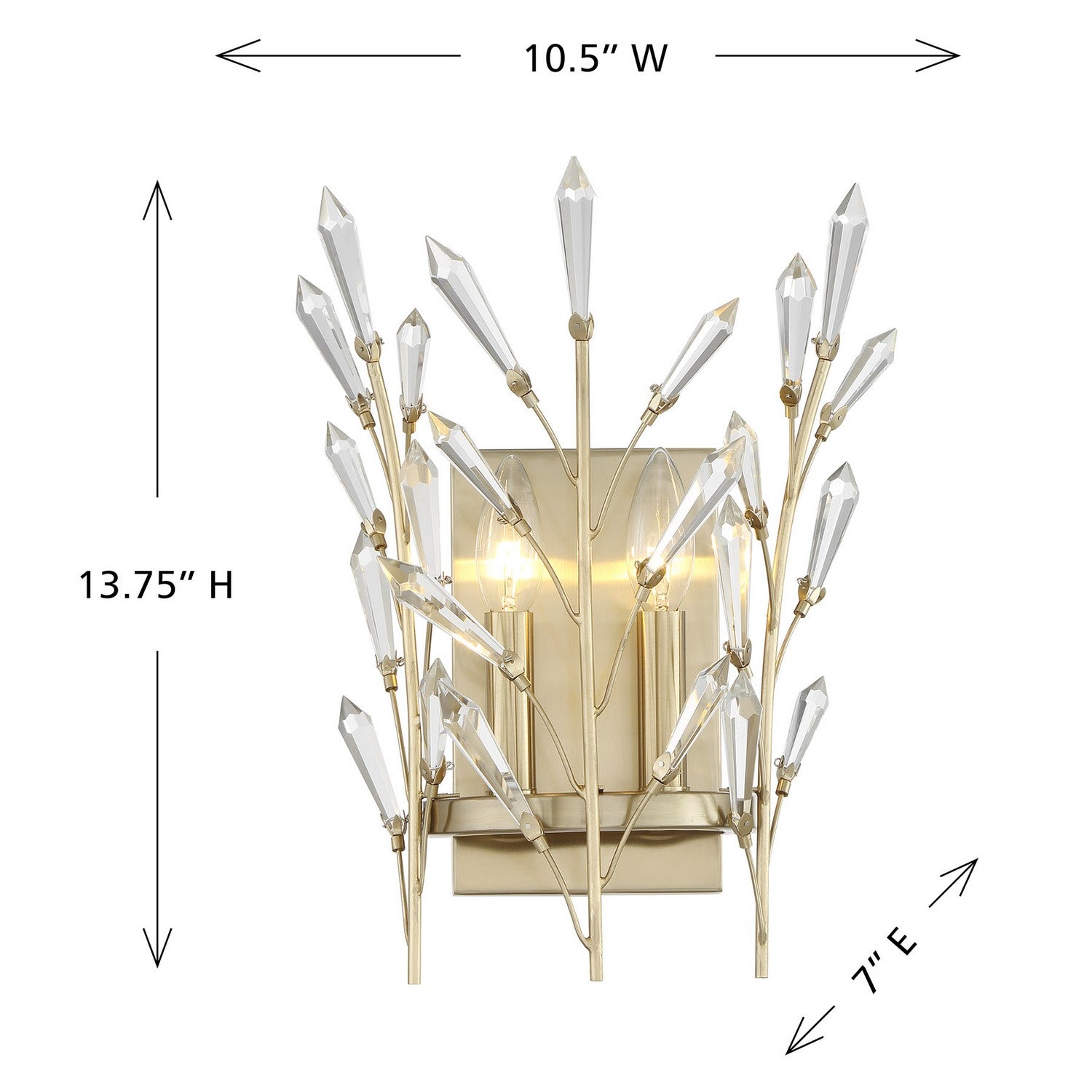 Savoy House - 9-4075-2-127 - Two Light Wall Sconce - Orianna - Noble Brass