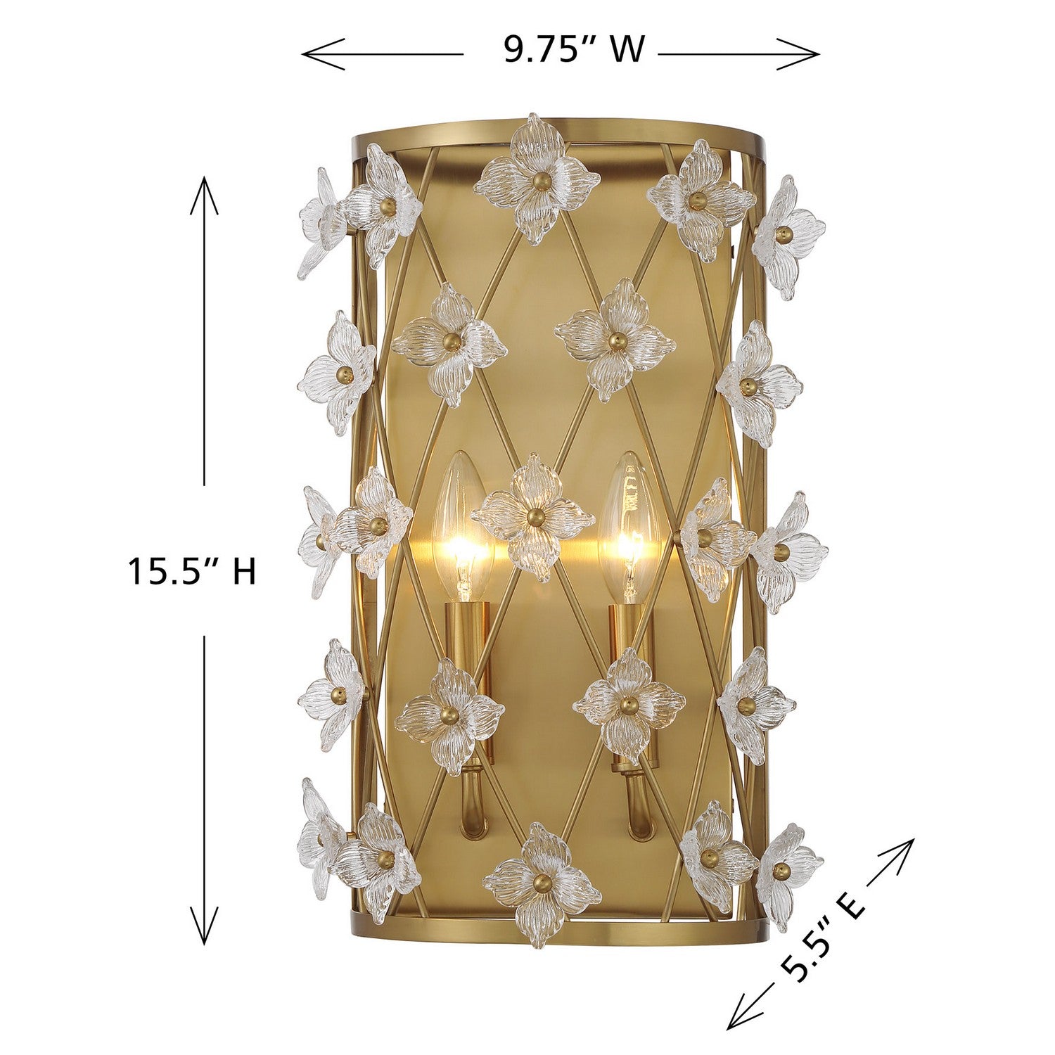 Savoy House - 9-8411-2-322 - Two Light Wall Sconce - Bailey - Warm Brass