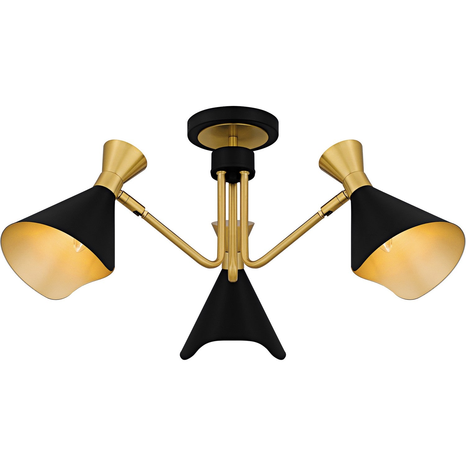Quoizel - ADN1726MBK - Three Light Semi-Flush Mount - Arden - Matte Black
