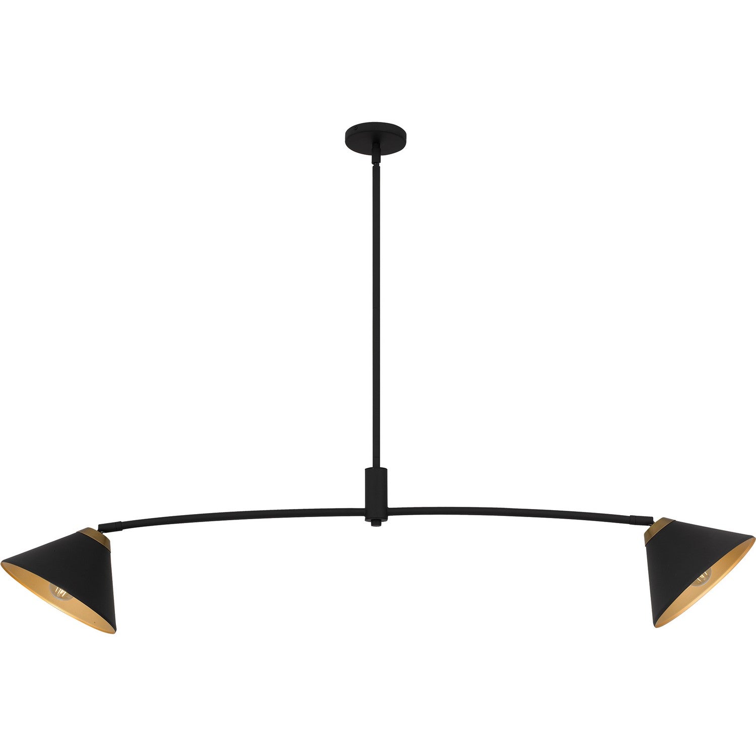 Quoizel - ALS252MBK - Two Light Linear Chandelier - Alscott - Matte Black