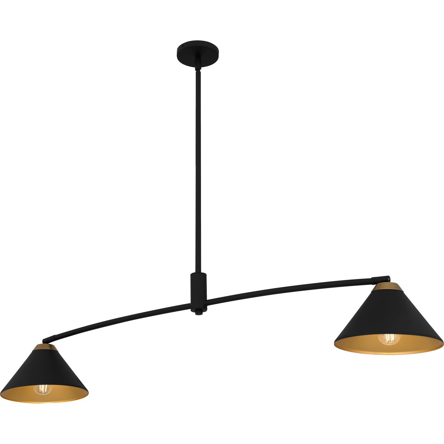 Quoizel - ALS252MBK - Two Light Linear Chandelier - Alscott - Matte Black