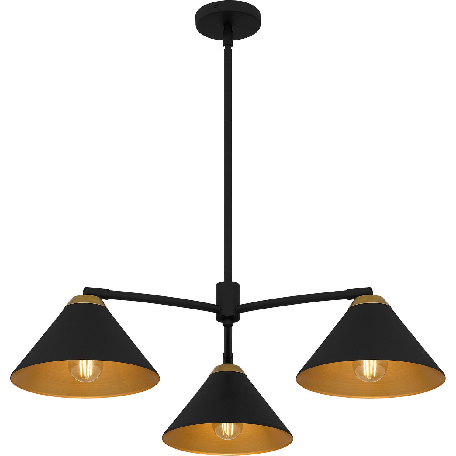 Quoizel - ALS5032MBK - Three Light Chandelier - Alscott - Matte Black