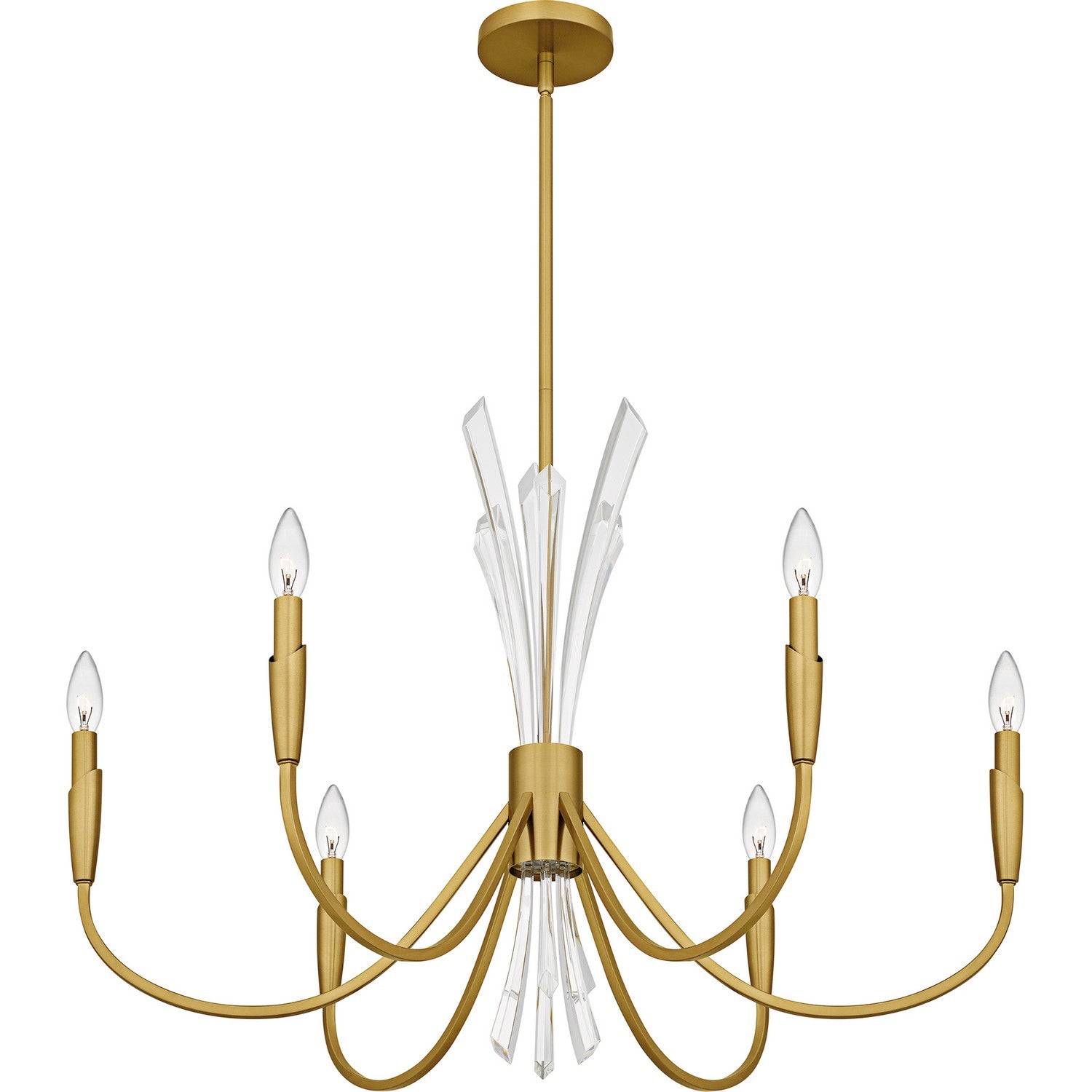 Quoizel - CCY5032BRG - Six Light Chandelier - Cecily - Brushed Gold