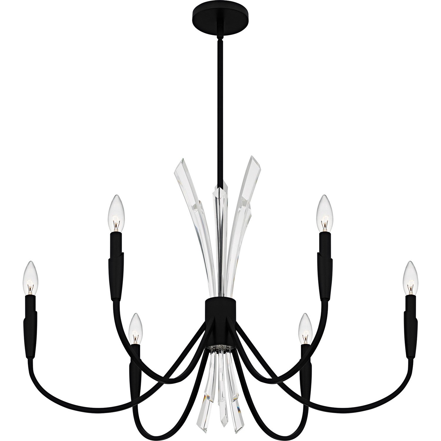 Quoizel - CCY5032MBK - Six Light Chandelier - Cecily - Matte Black