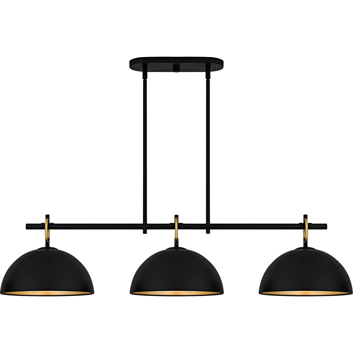 Quoizel - CEO344MBK - Three Light Linear Chandelier - Cleo - Matte Black