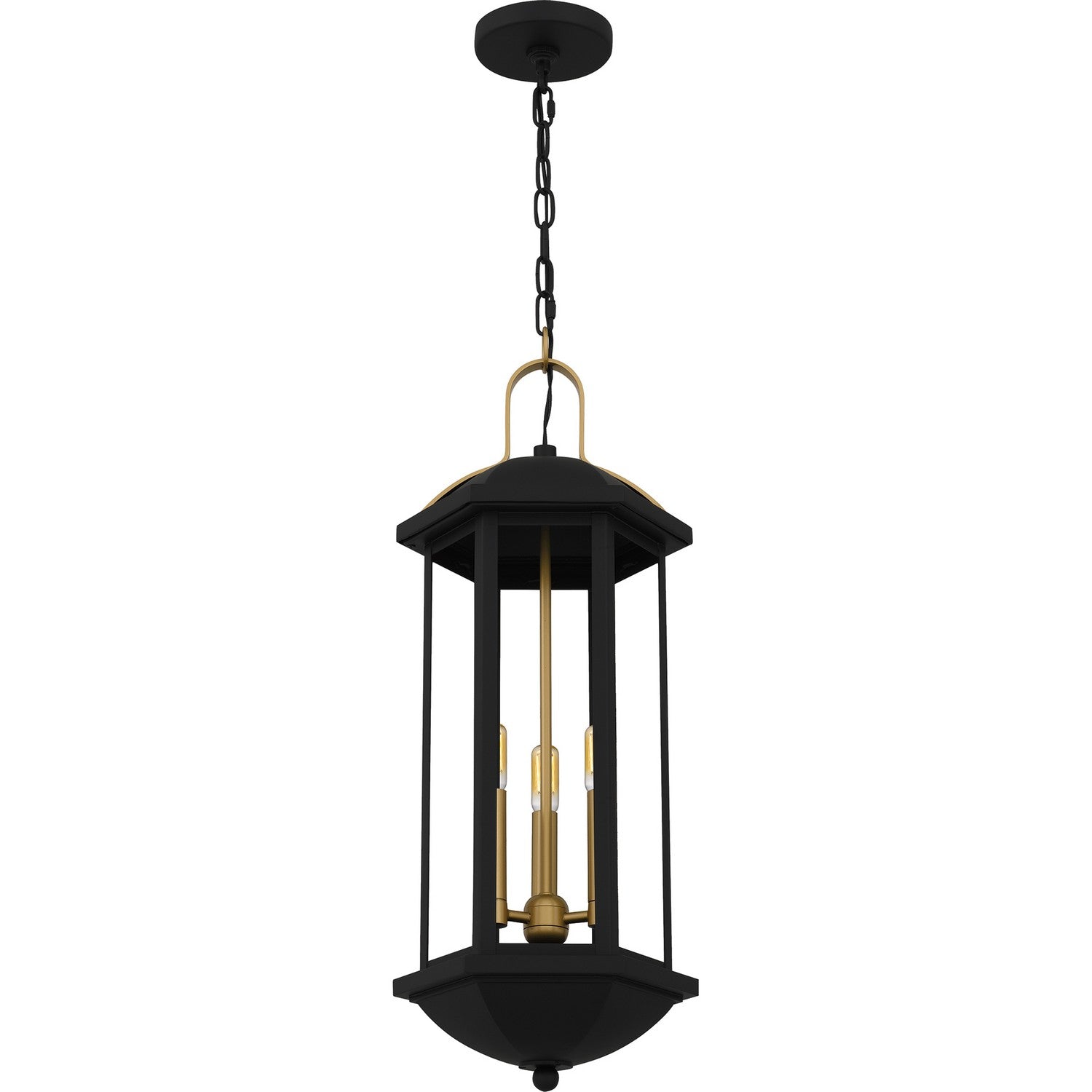 Quoizel - CFD1910MBK - Three Light Outdoor Hanging Lantern - Crestfield - Matte Black