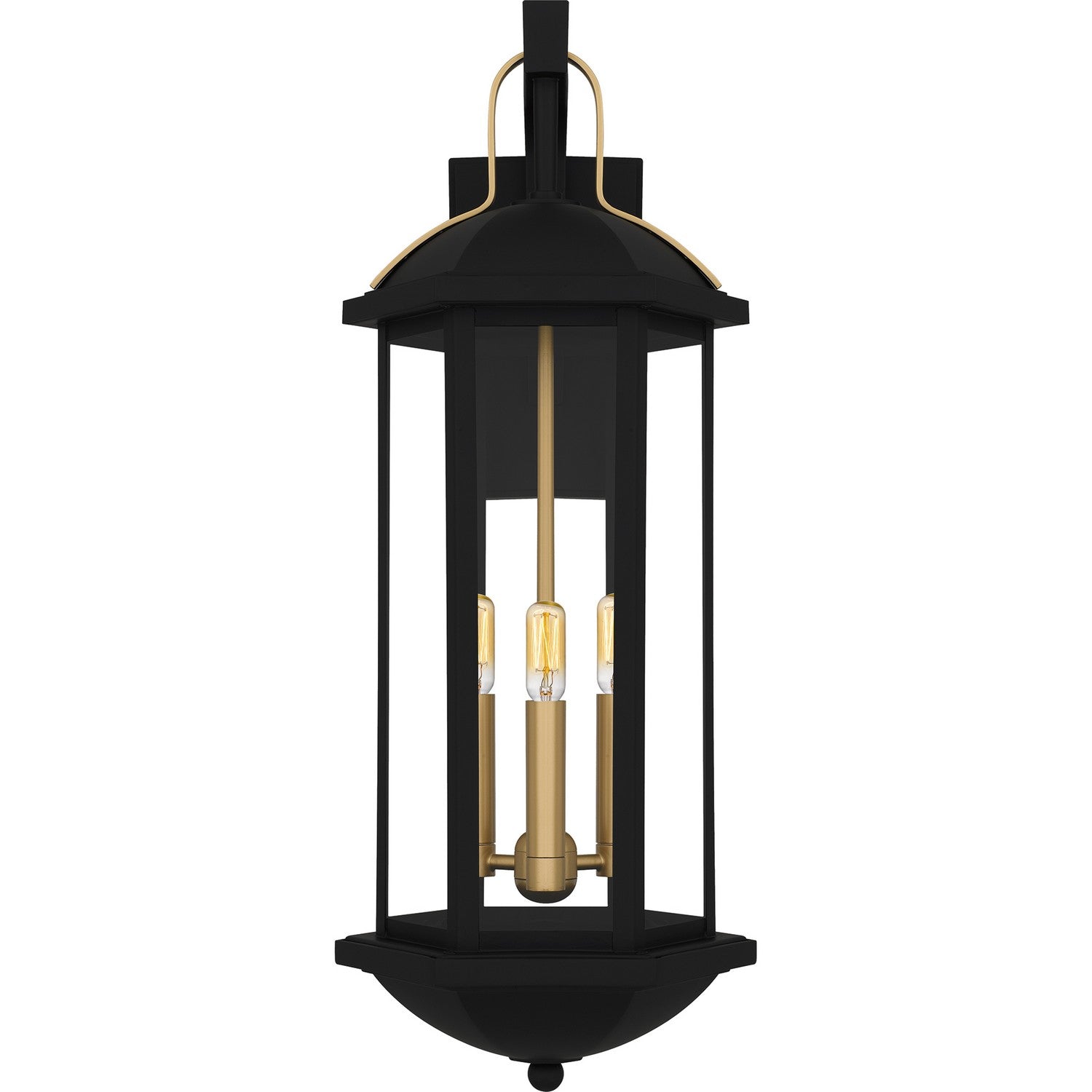 Quoizel - CFD8410MBK - Three Light Outdoor Wall Lantern - Crestfield - Matte Black