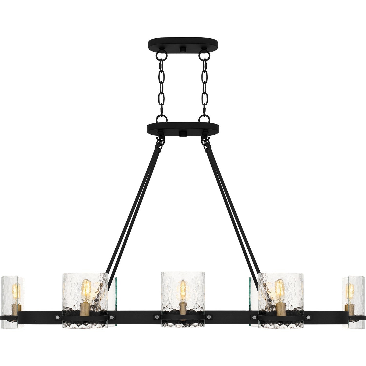 Quoizel - GLC842MBK - Eight Light Linear Chandelier - Gloucester - Matte Black