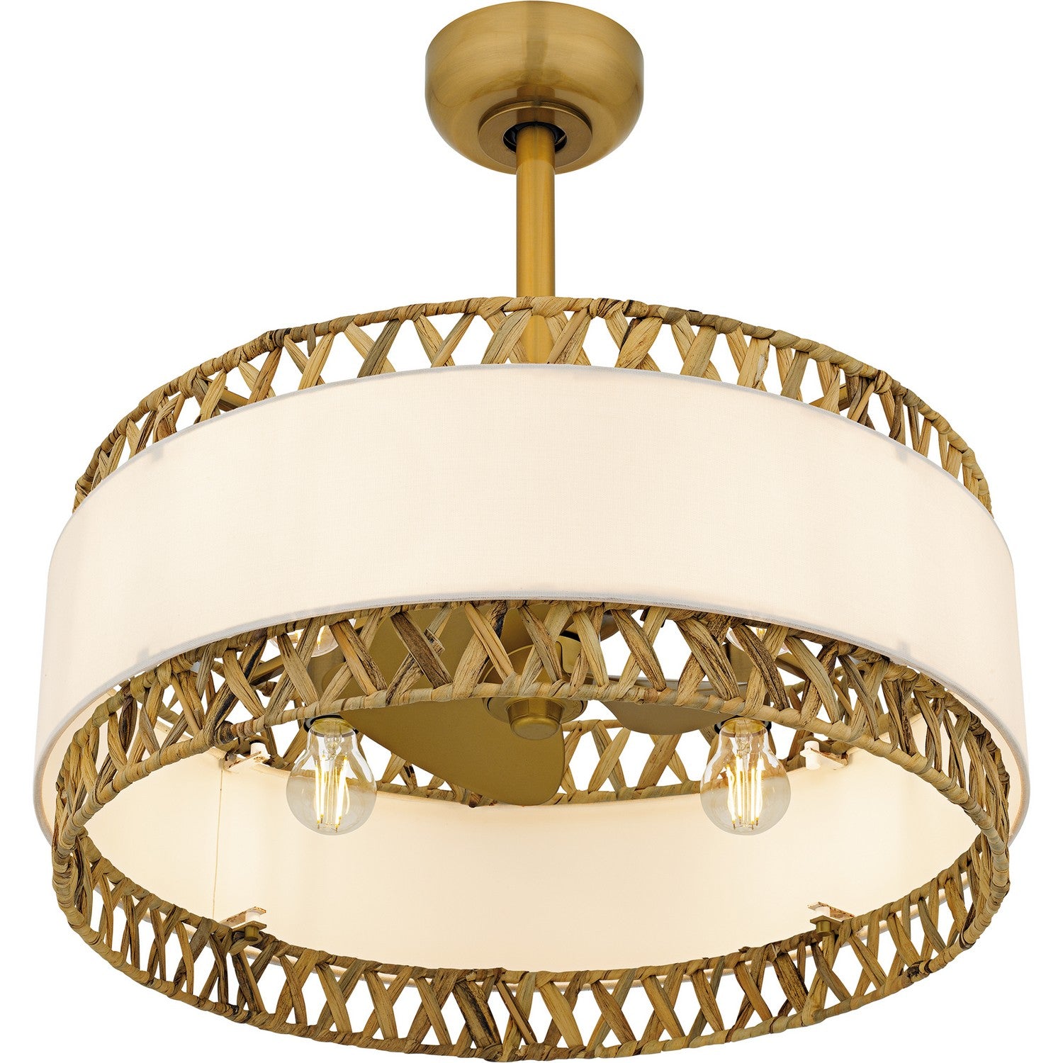 Quoizel - KAT3124BRG - Four Light Fan Light - Kate - Brushed Gold