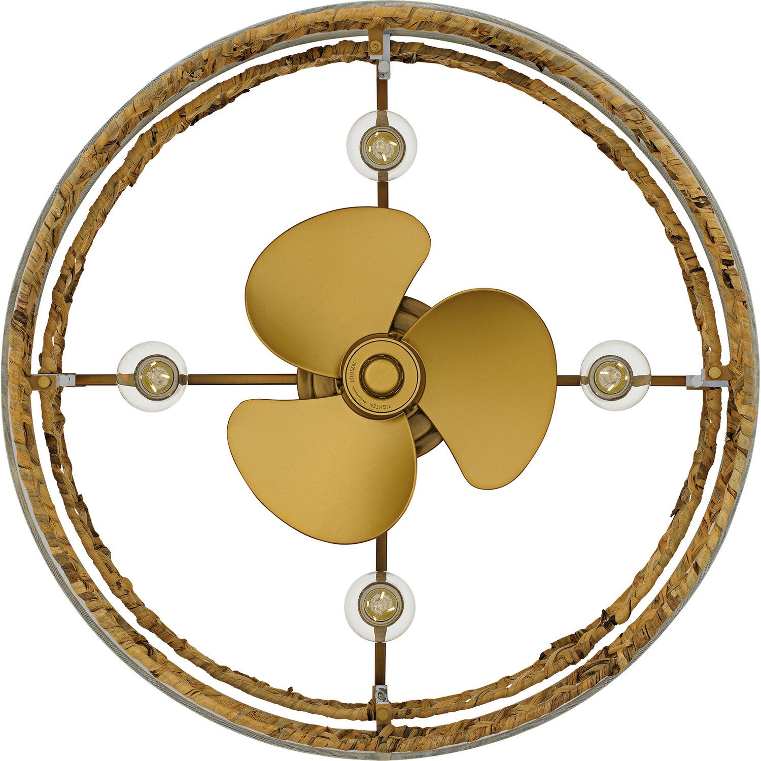 Quoizel - KAT3124BRG - Four Light Fan Light - Kate - Brushed Gold