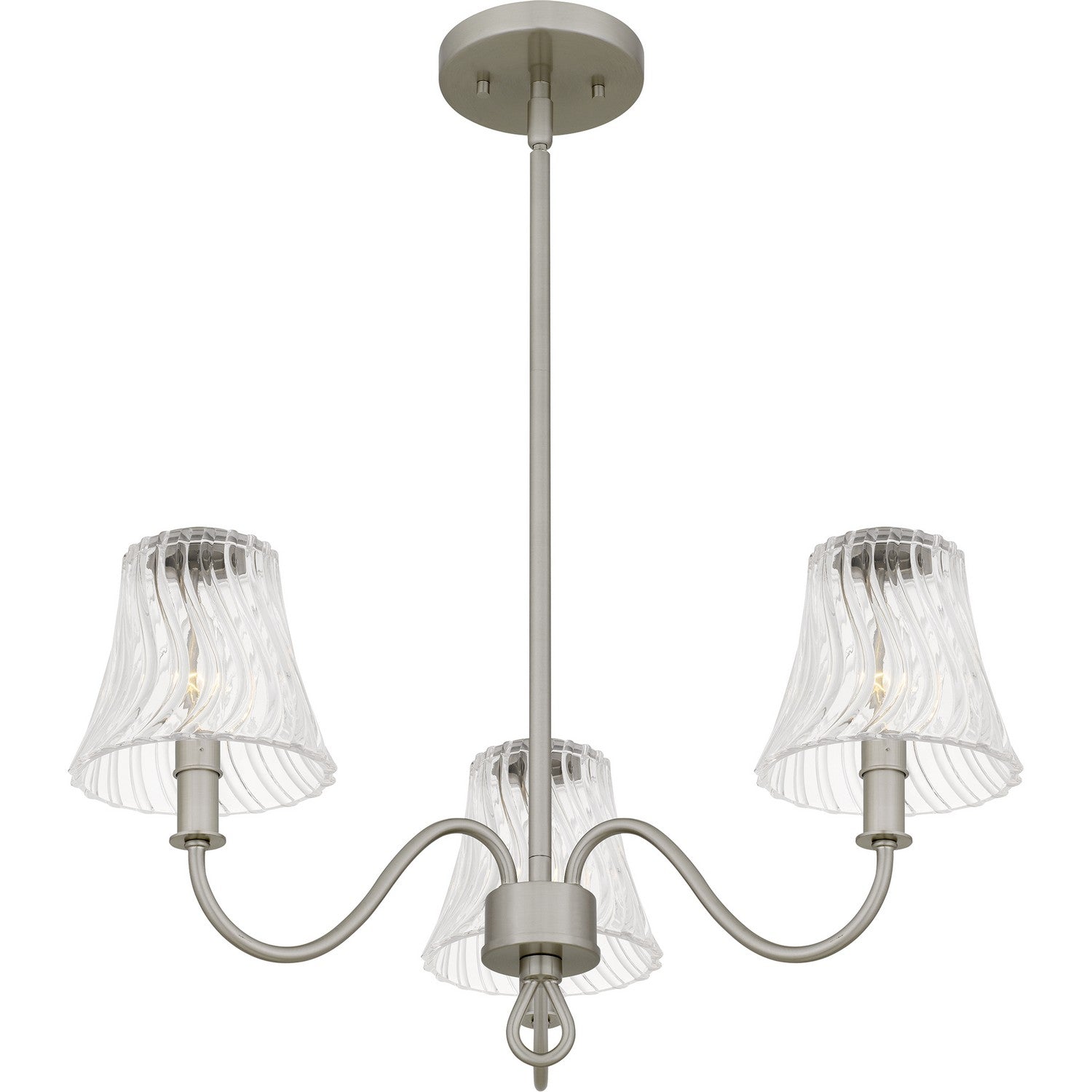 Quoizel - MCK5022BN - Three Light Chandelier - McKinney - Brushed Nickel
